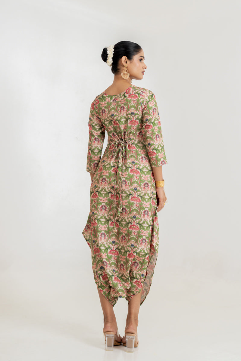 Regal Green Dhoti Jumpsuit