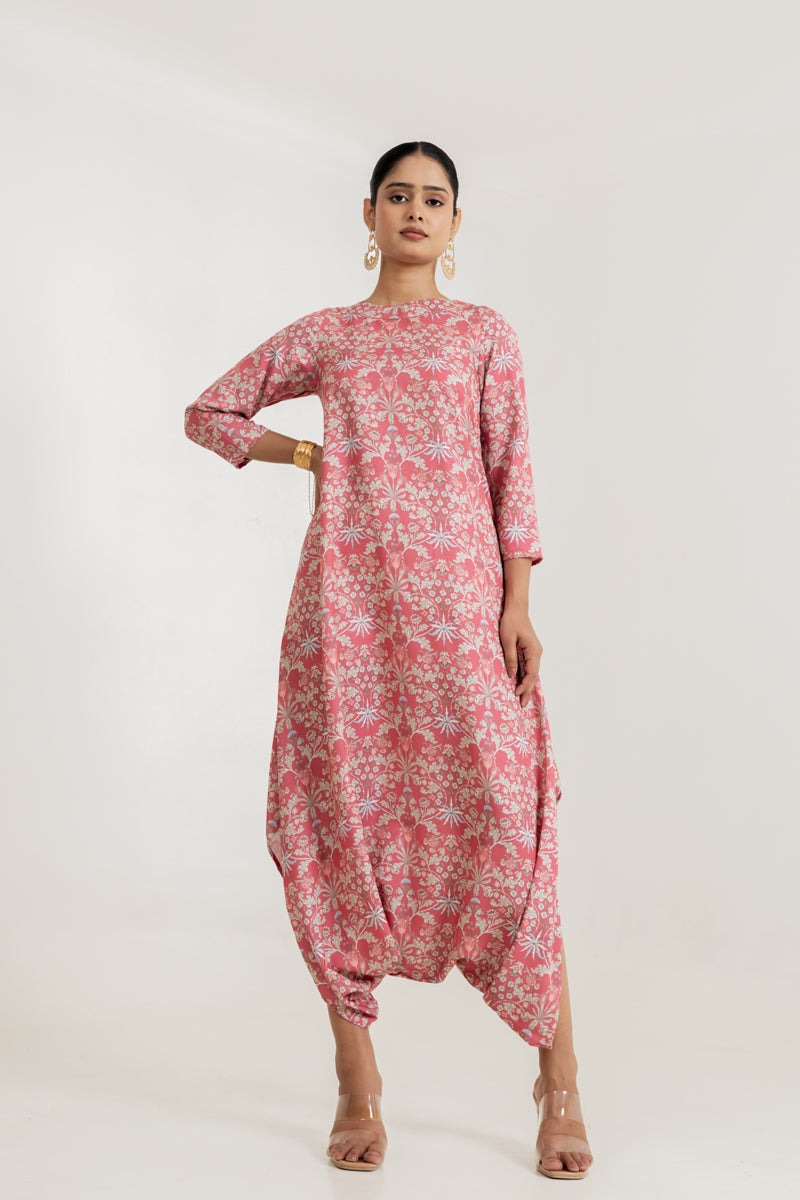 Dusty Rose Dhoti Jumpsuit
