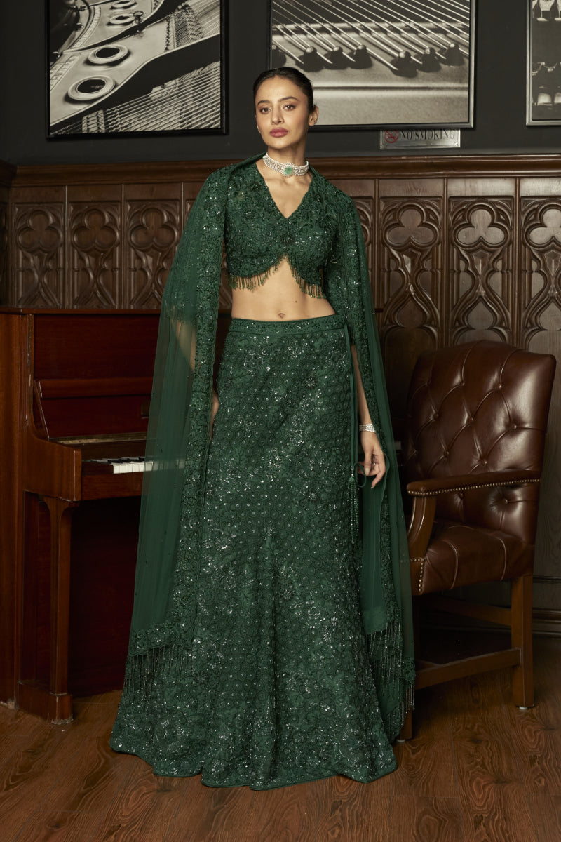 Emerald Fishcut Lehenga Set