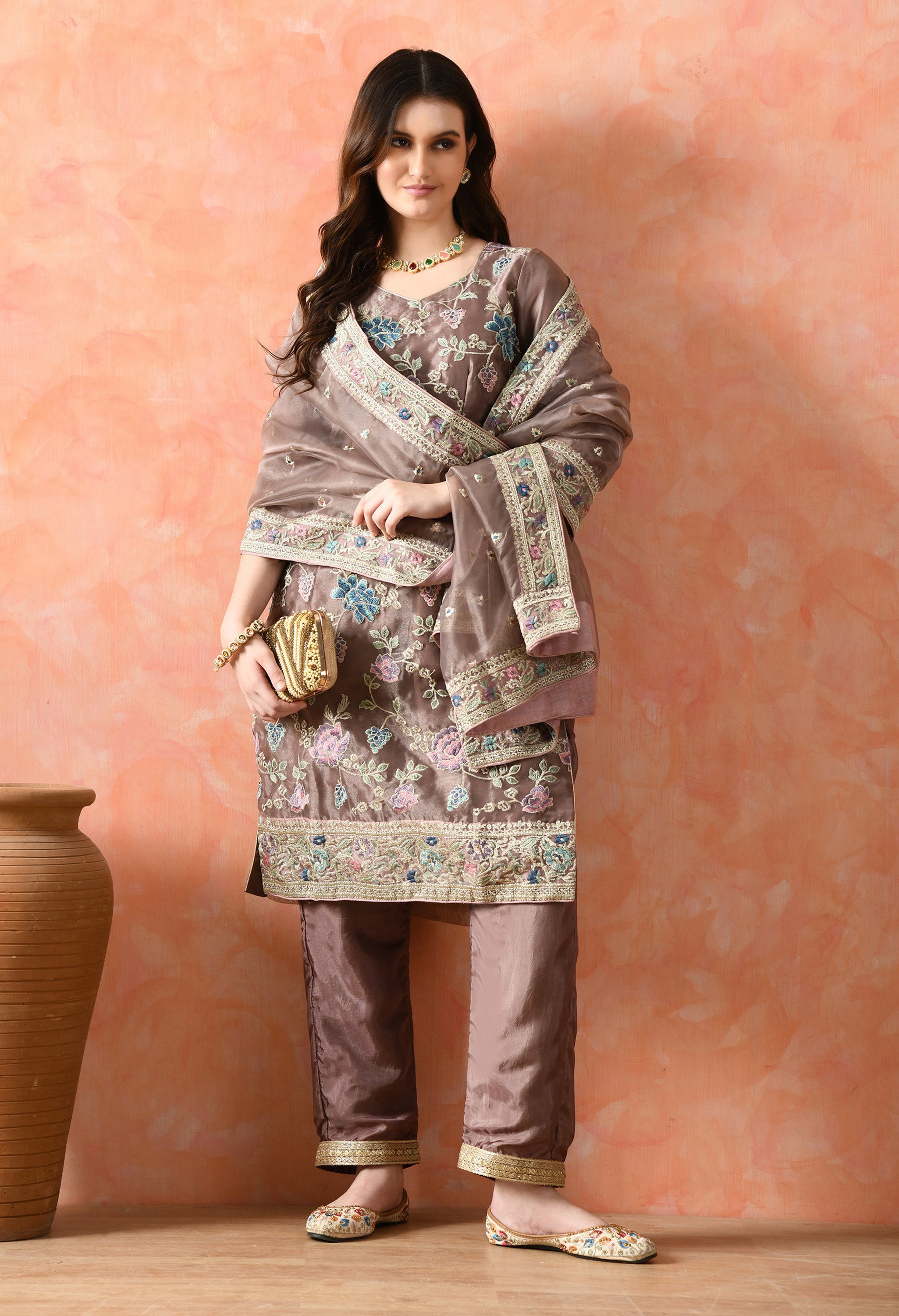 Purple Kurta Set