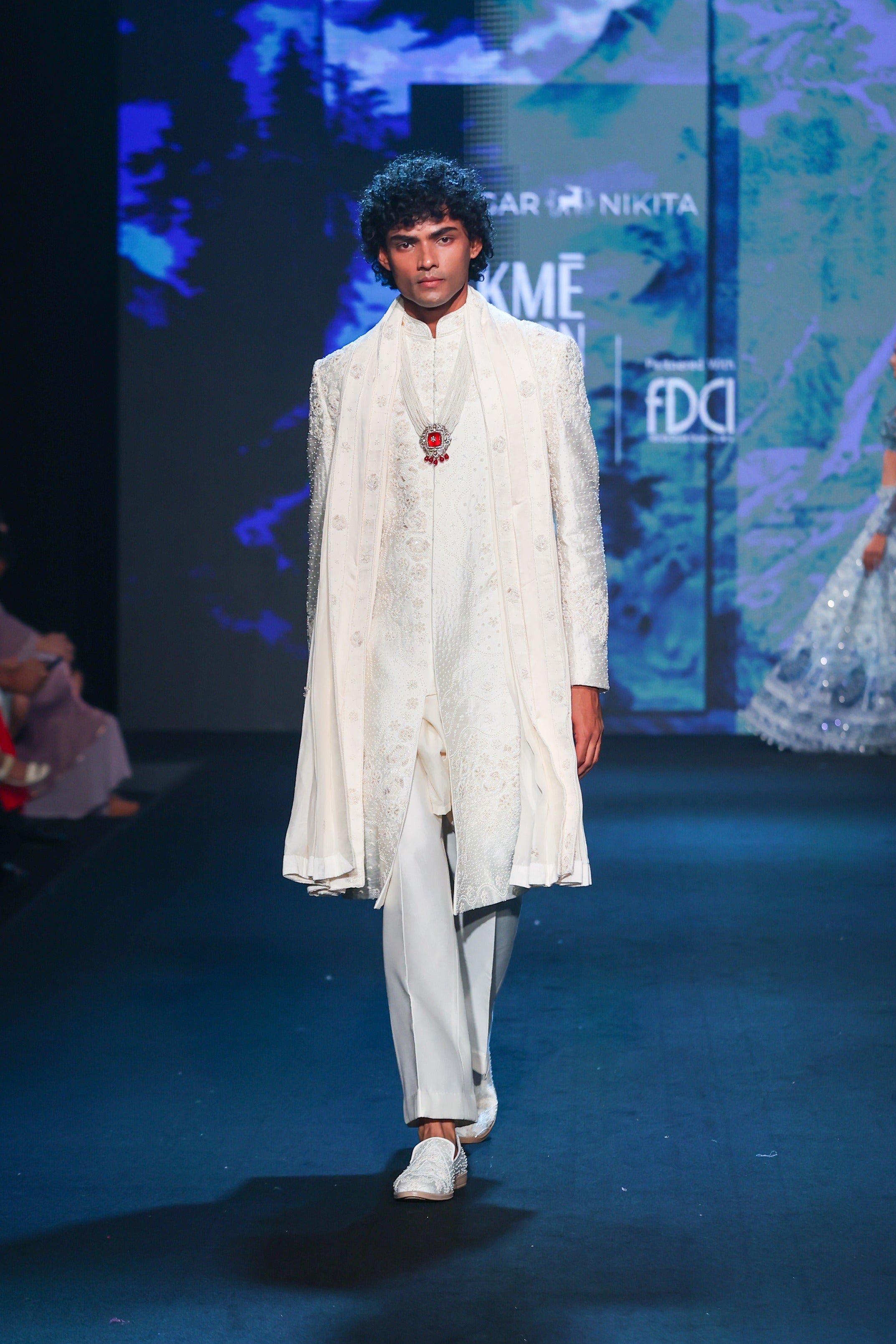 White Monotone Sherwani