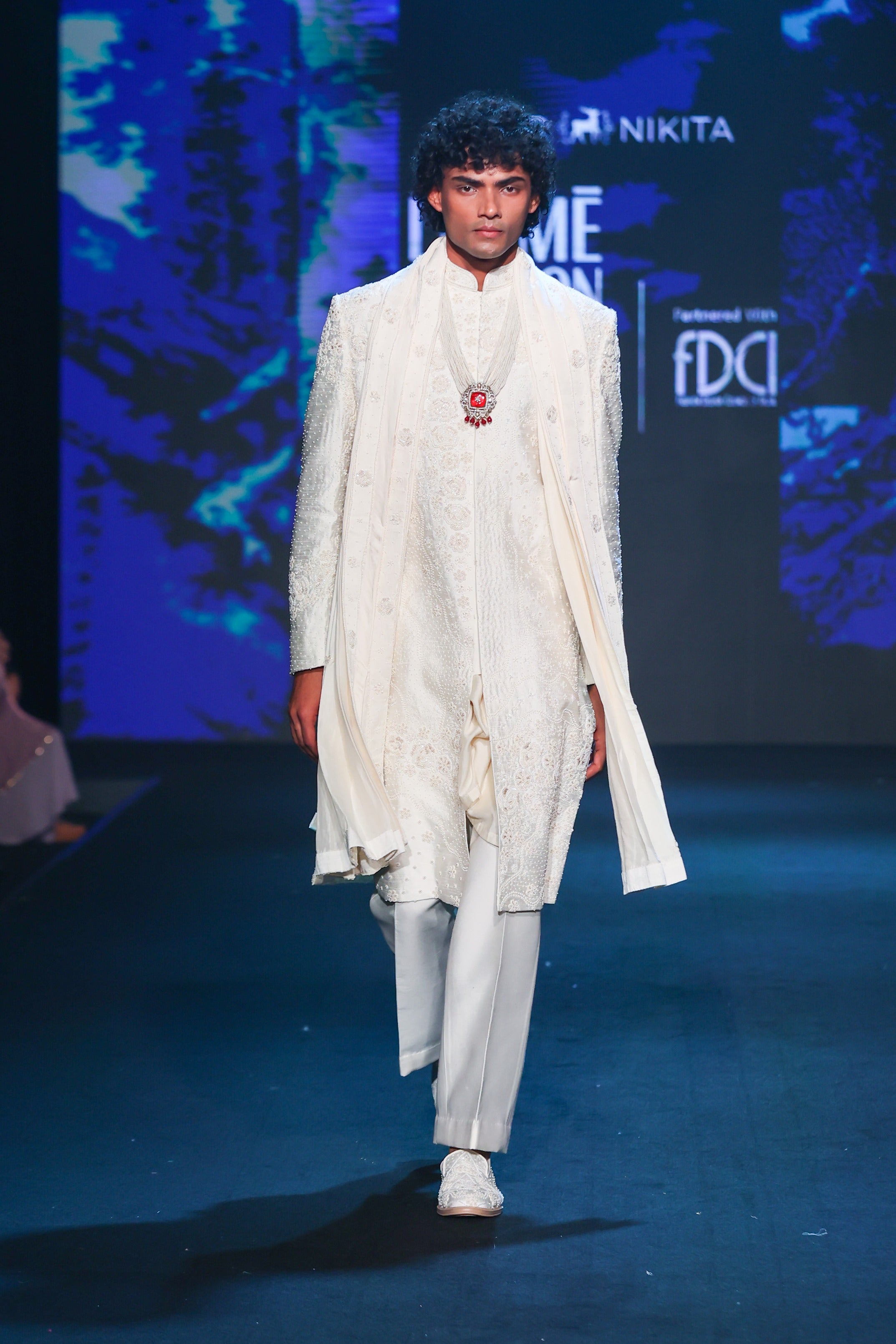 White Monotone Sherwani
