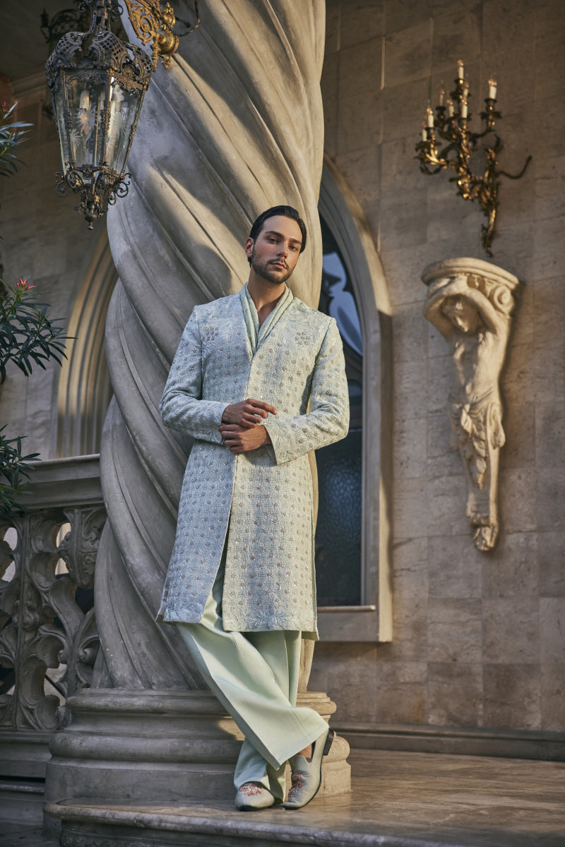 Mint Mirage Sherwani Set