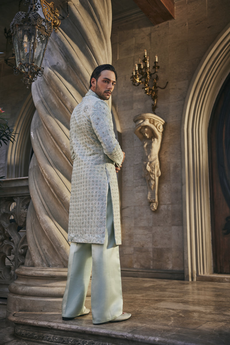 Mint Mirage Sherwani Set