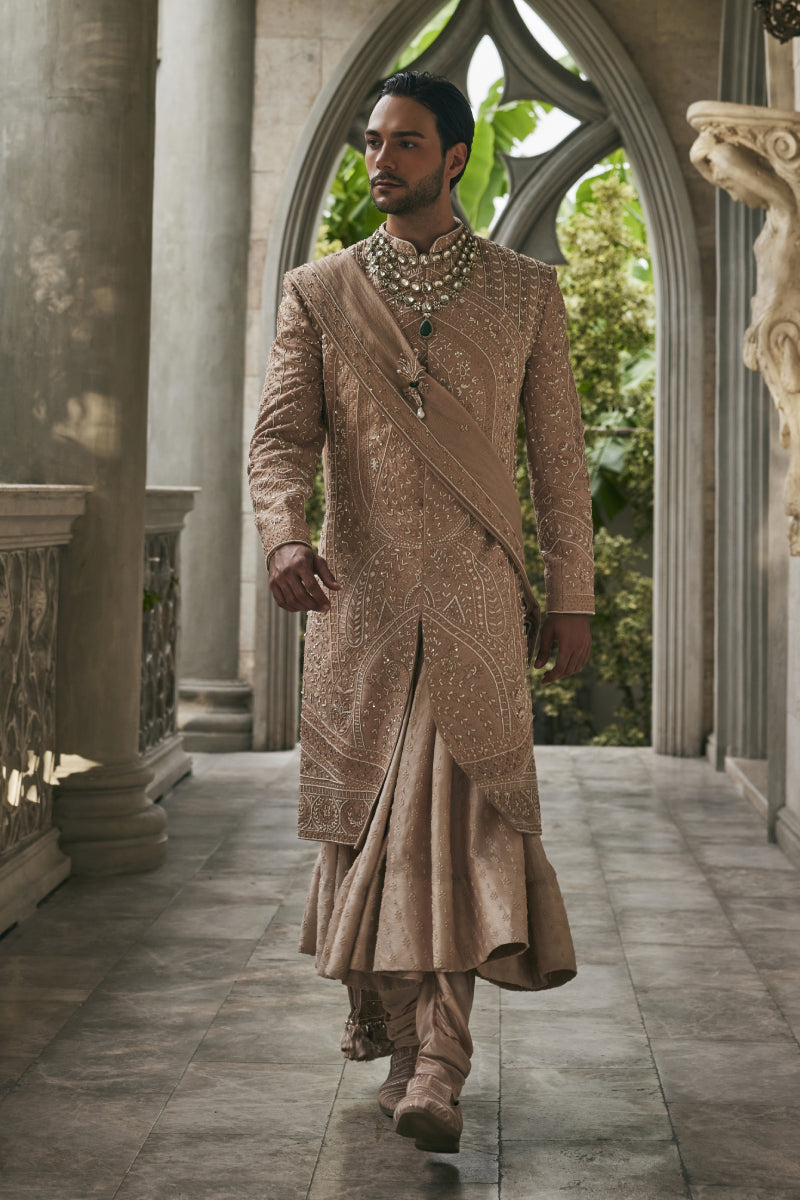 The Maharaja Edit -Sherwani Set (Plain Kurta)