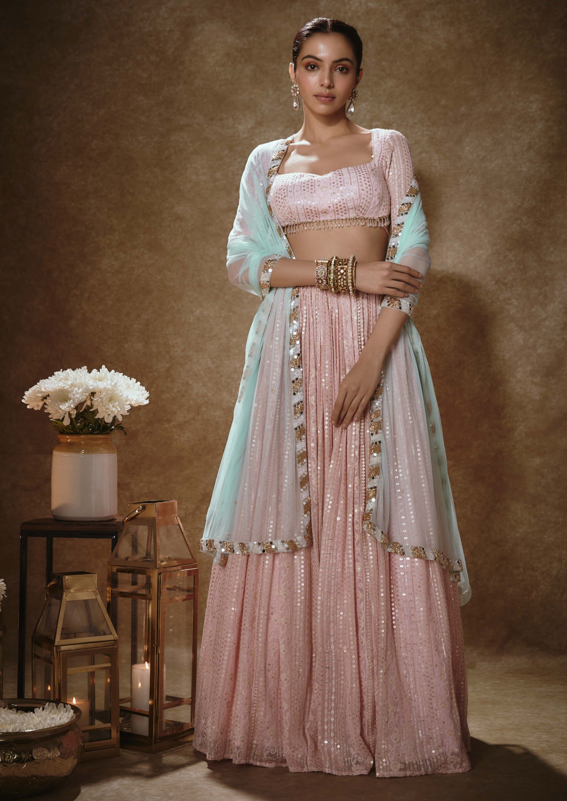Pink Guldastan Lehenga Set