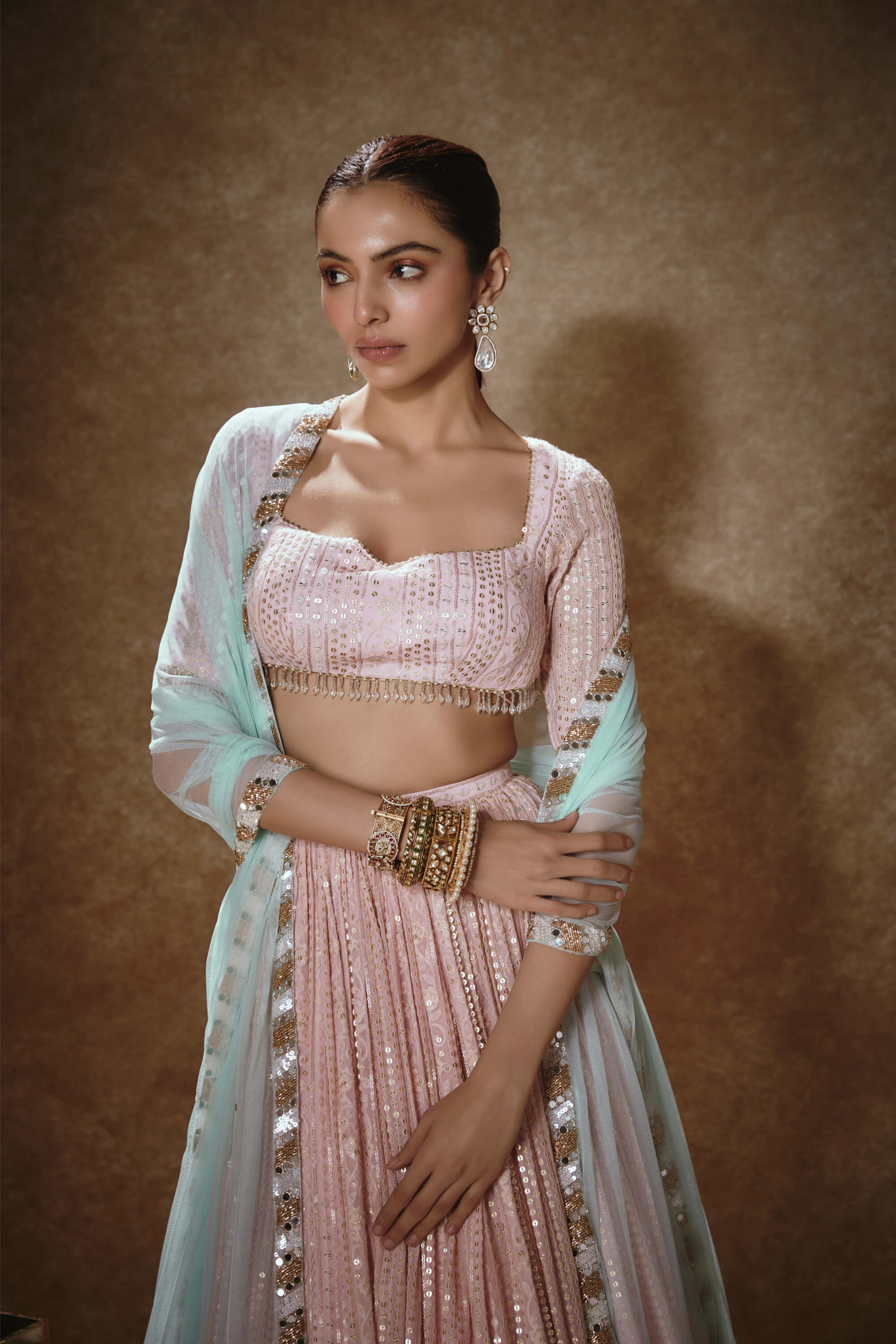 Blush pink lehenga set