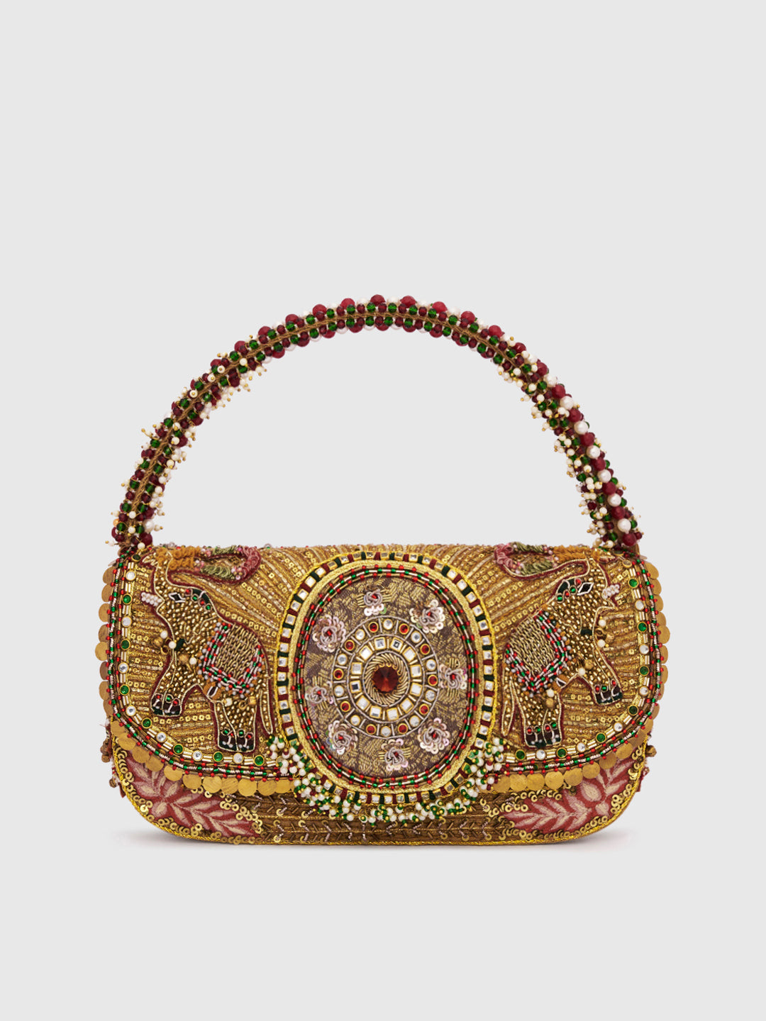 GAJAH FLAPOVER CLUTCH - GOLD