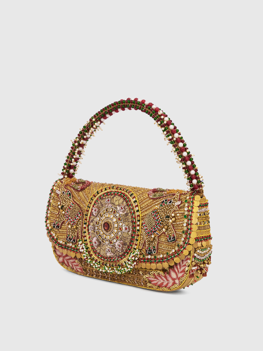 GAJAH FLAPOVER CLUTCH - GOLD