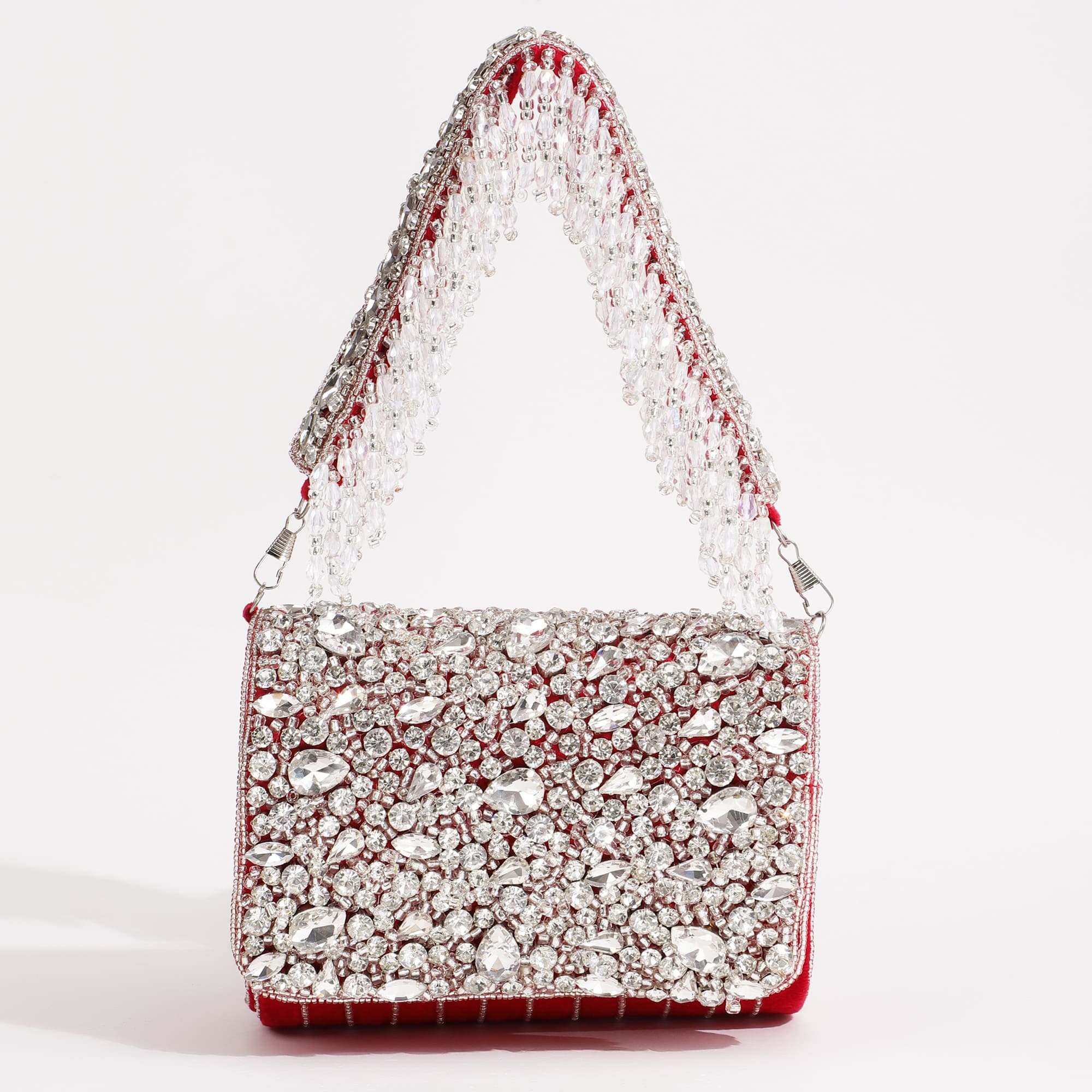 THE TAN CLAN Grace Embellished Flap over Clutch Bag