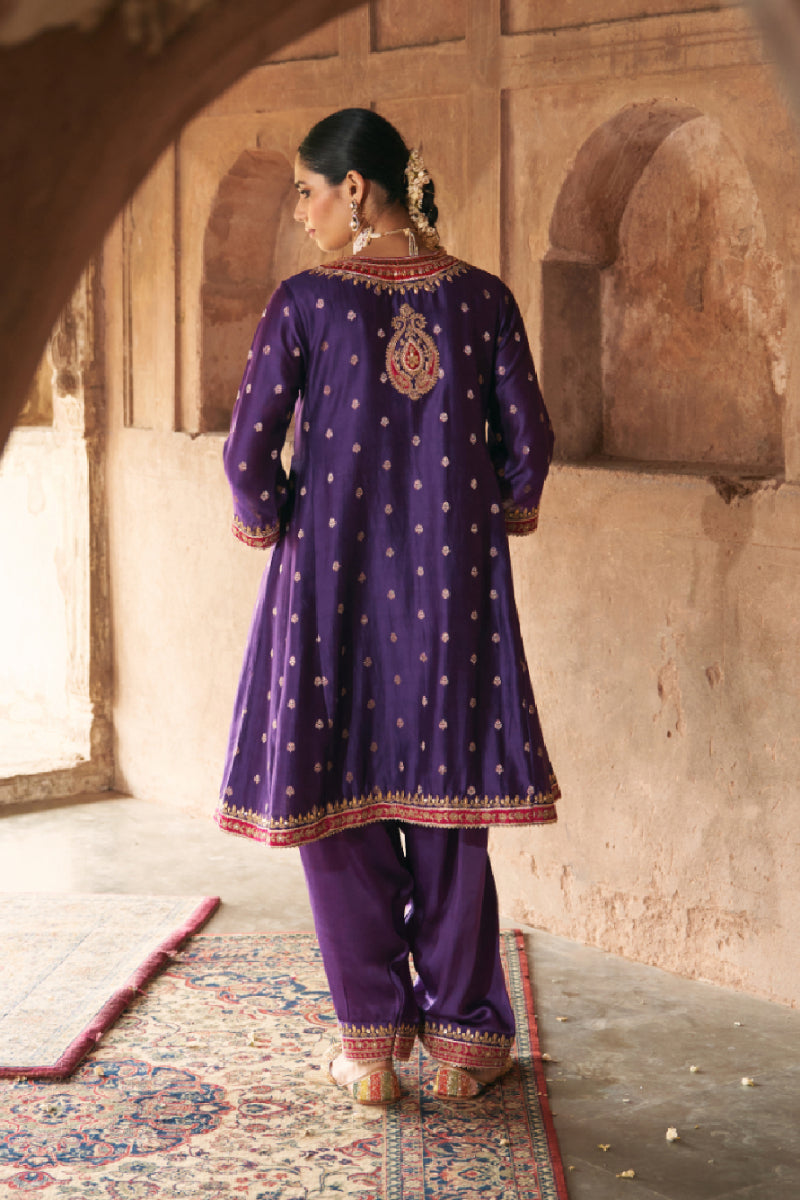 HAFSA - DEEP PURPLE CHAUGA WITH SALWAR WITH DUPATTA