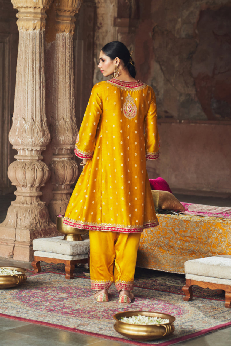 HAFSA - DEEP PURPLE CHAUGA WITH SALWAR WITH DUPATTA