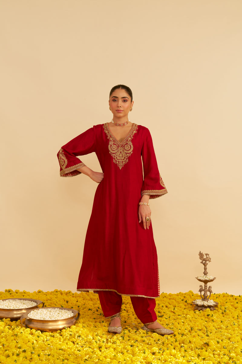 Haayat-Long Kaftan With Salwar