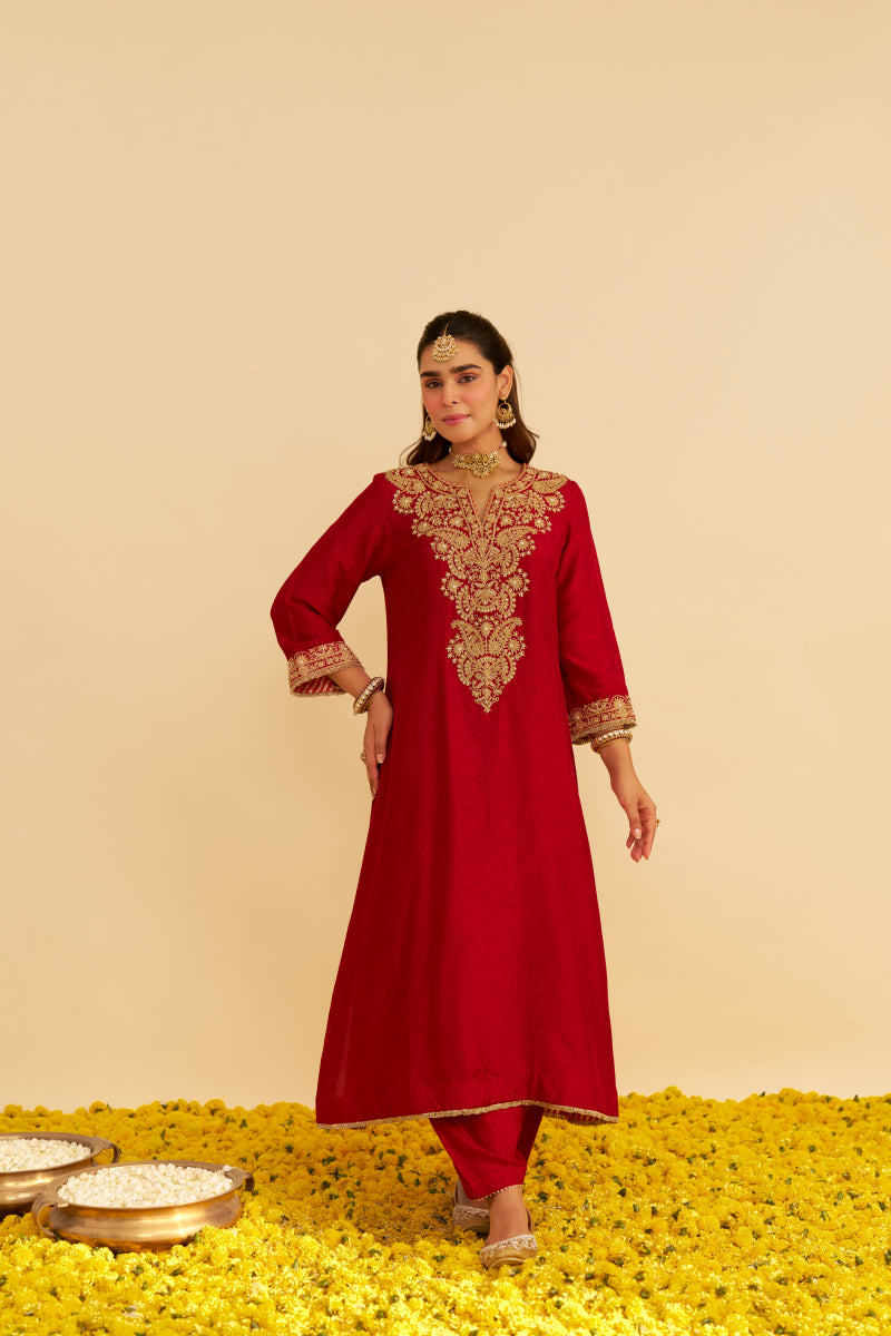 Hiba-Long Kaftan With Salwar