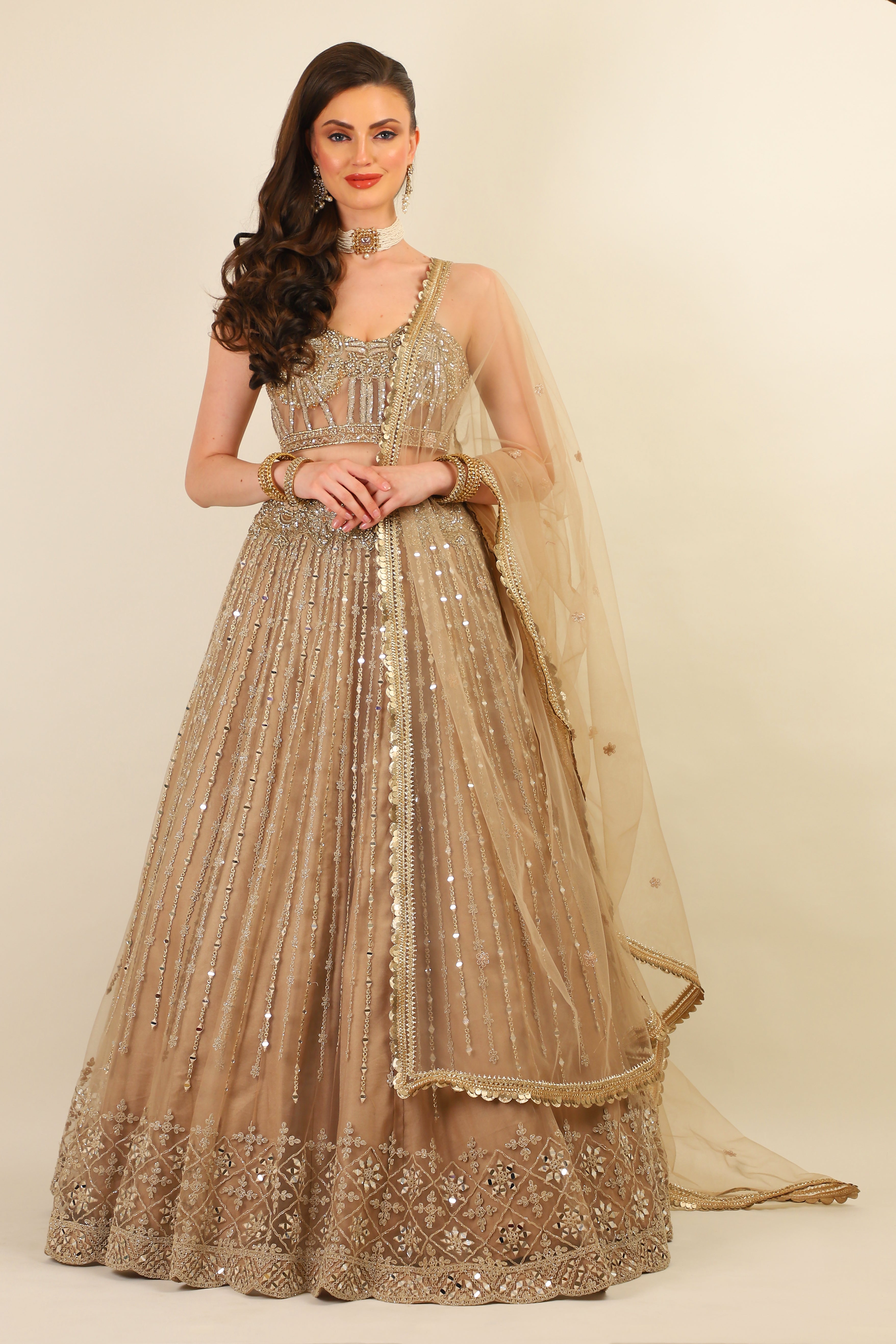 Lehenga With Choli & Dupatta – AGASHE