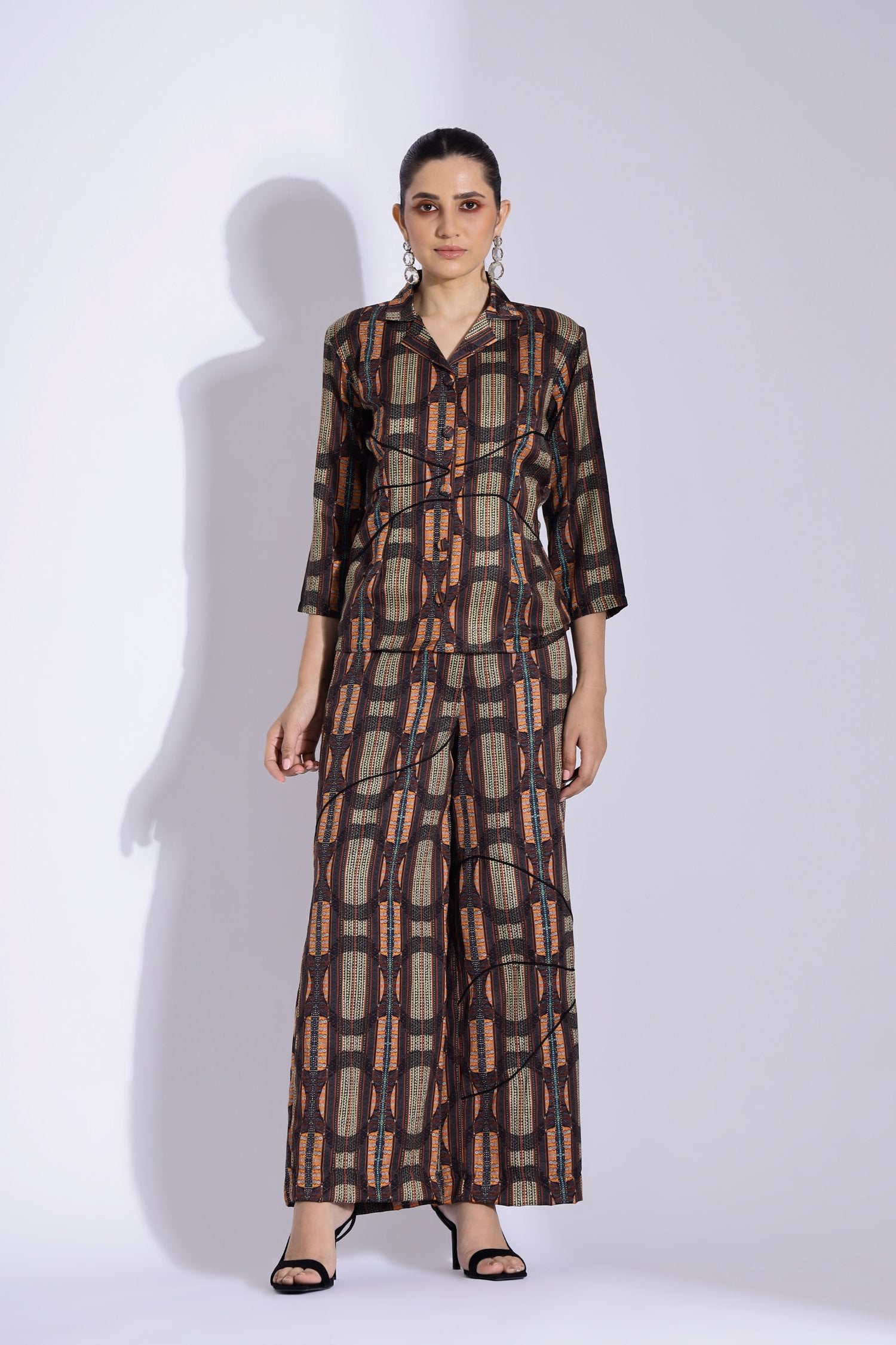 Waist Darted Shirt And Pants