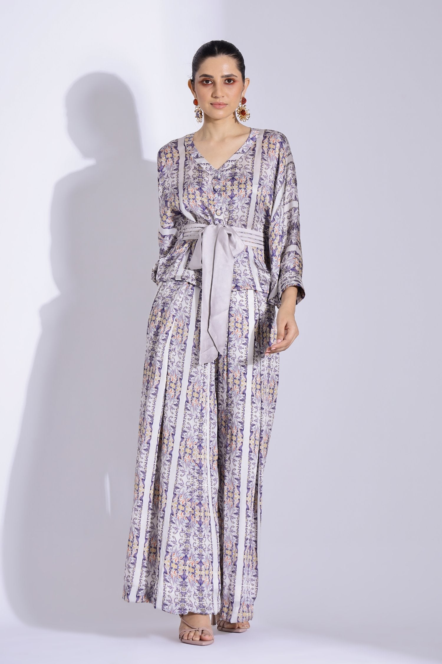 Kimono Shirt And Pleated Pants