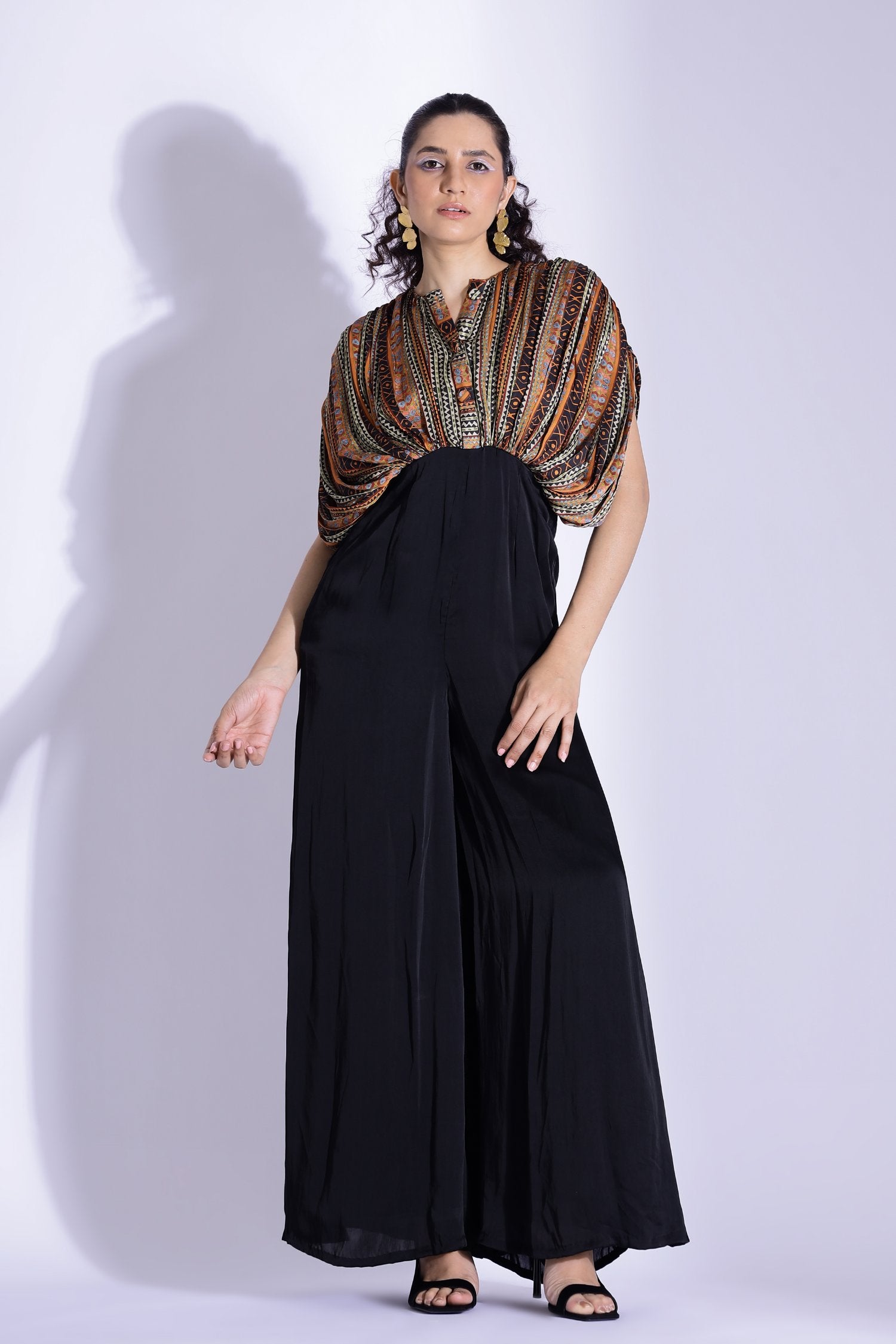 Hand Draped Kaftan Jumpsuit