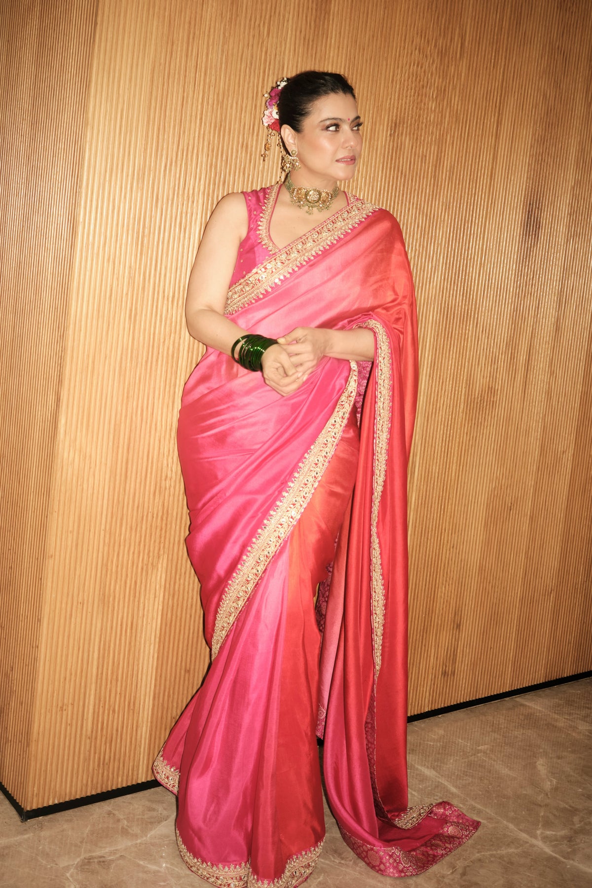 Kajol in Shubhi Saree Set