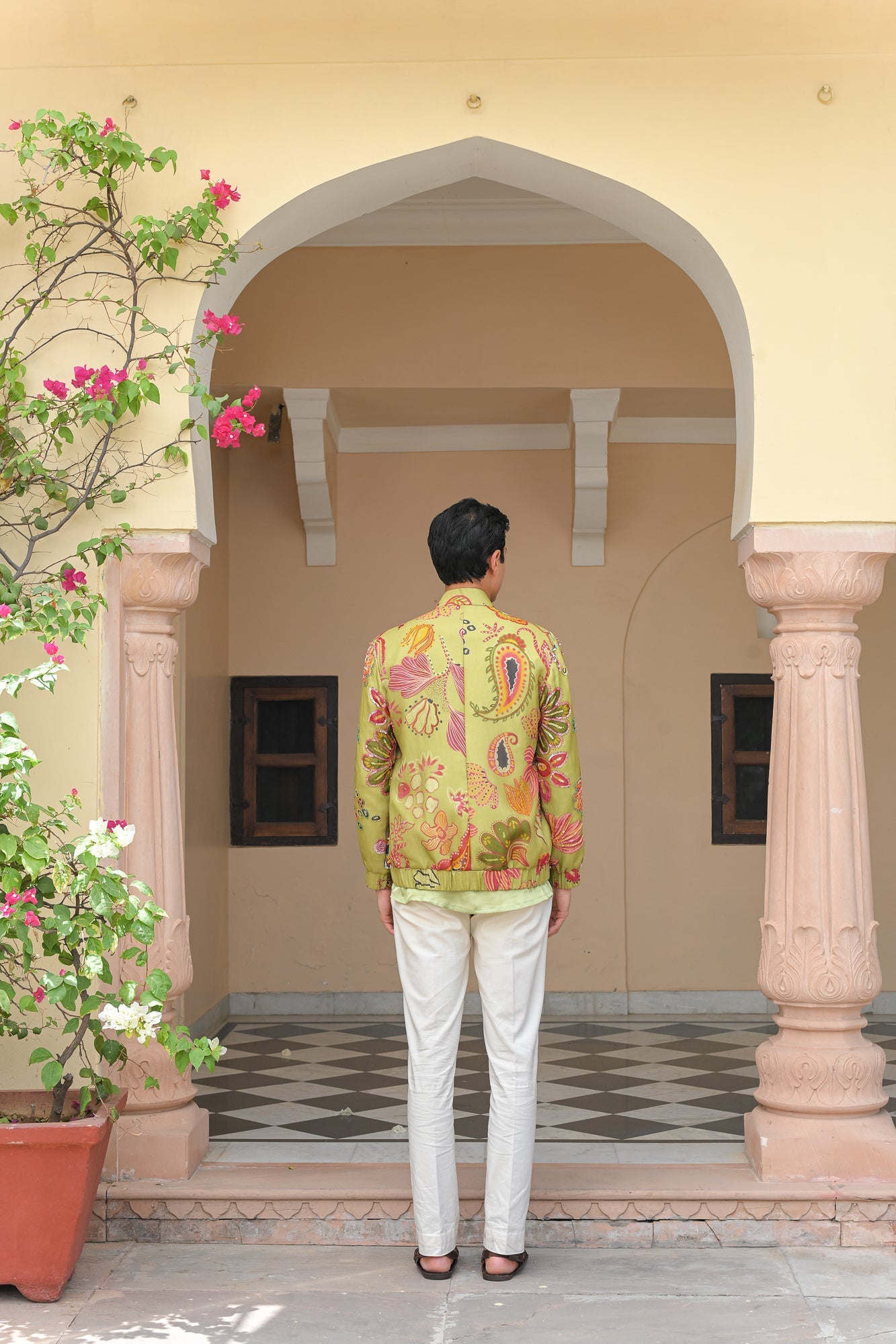 OLIVE BLOOM HIGHLIGHT SHACKET WITH SATIN. SHIRT PANT SET