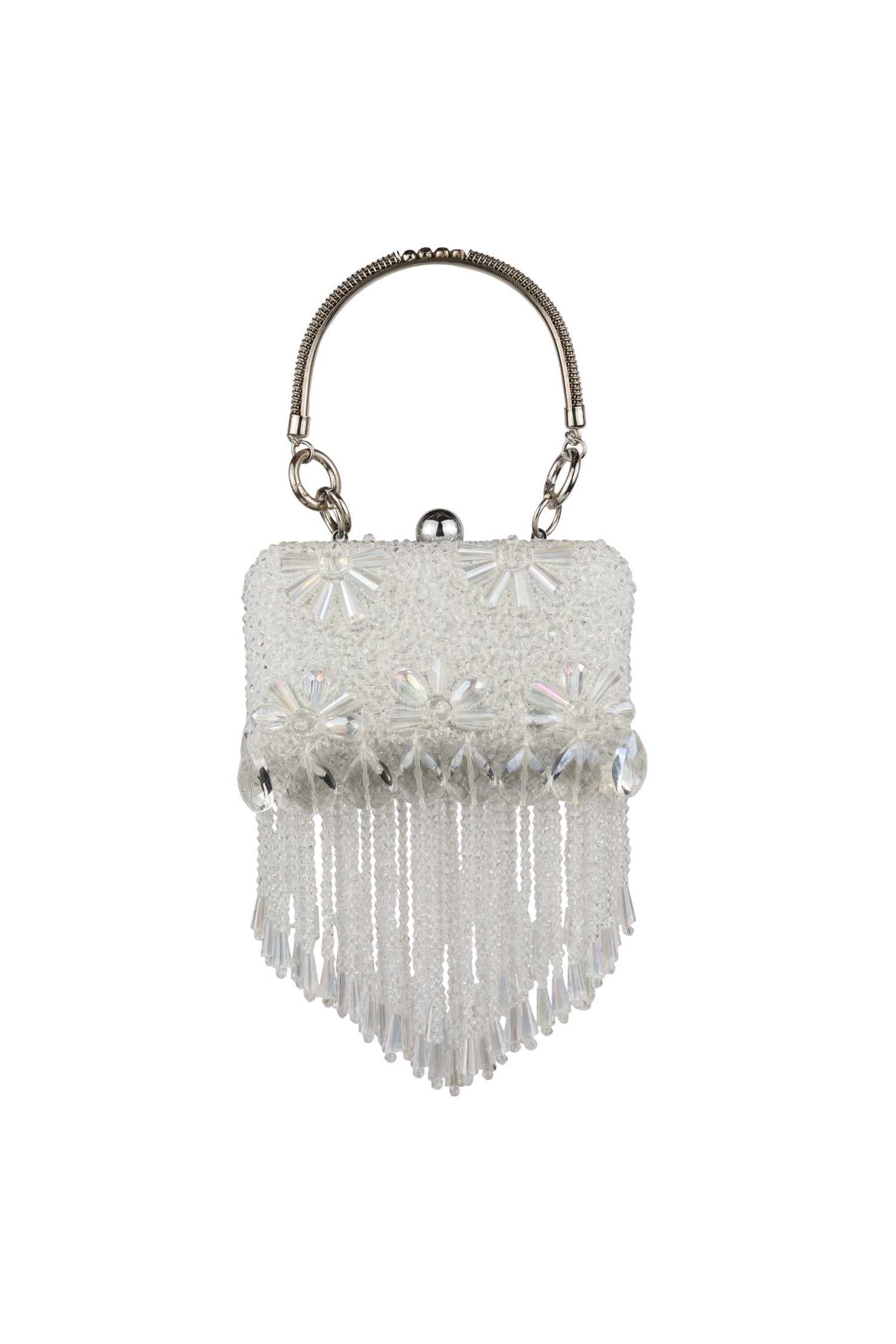 Rectangle White Tassle