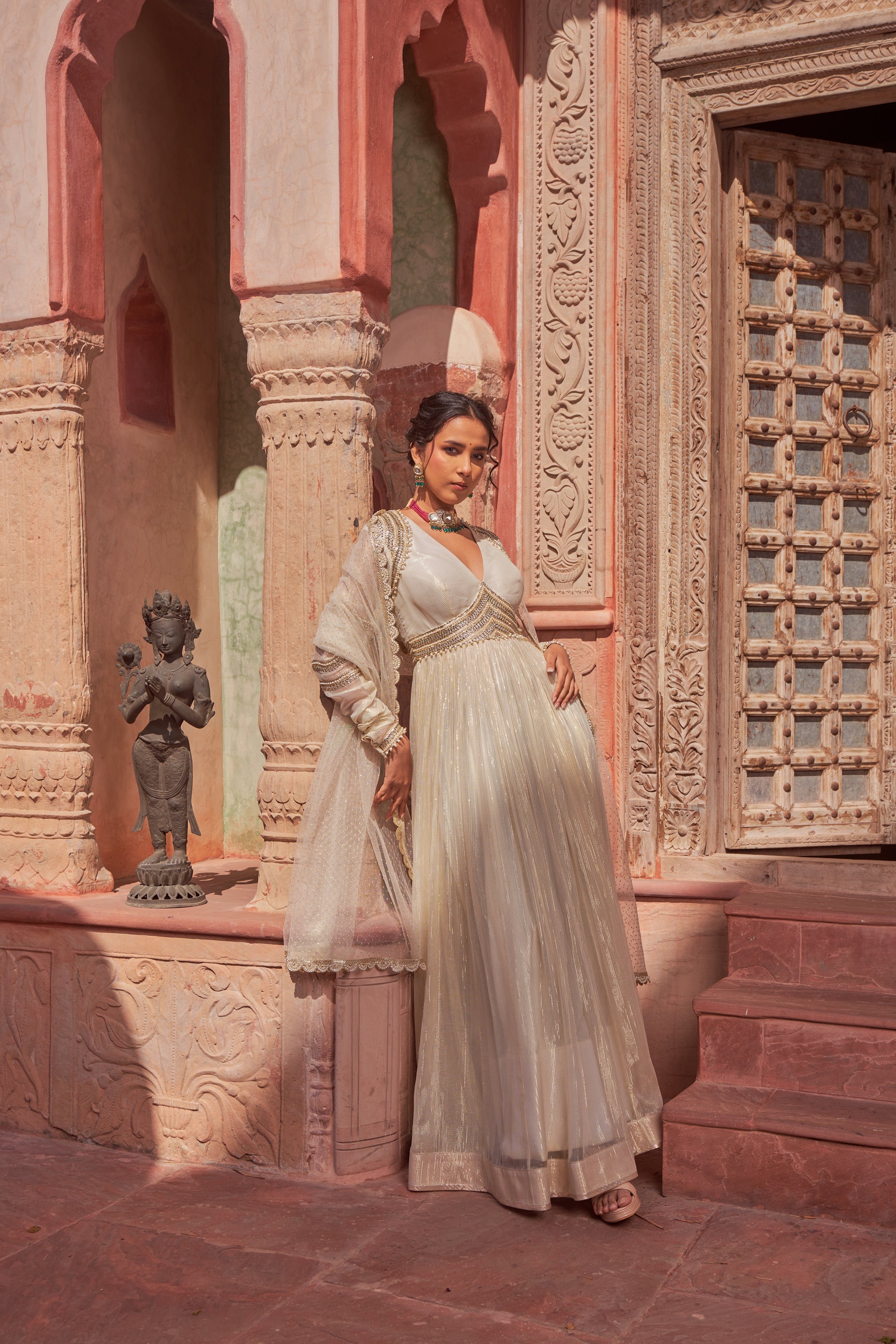 Basant Rani Anarkali Paired With Dupatta