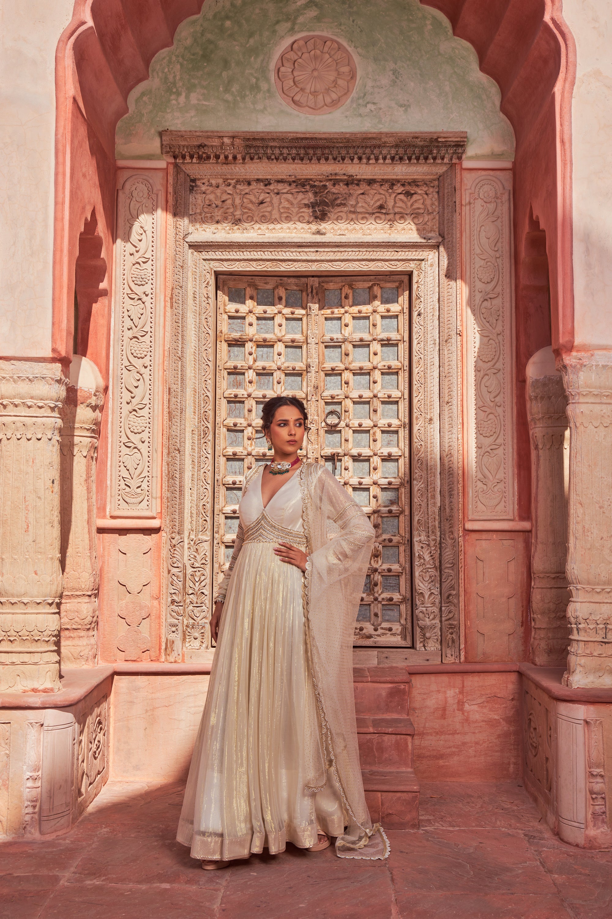 Basant Rani Anarkali Paired With Dupatta