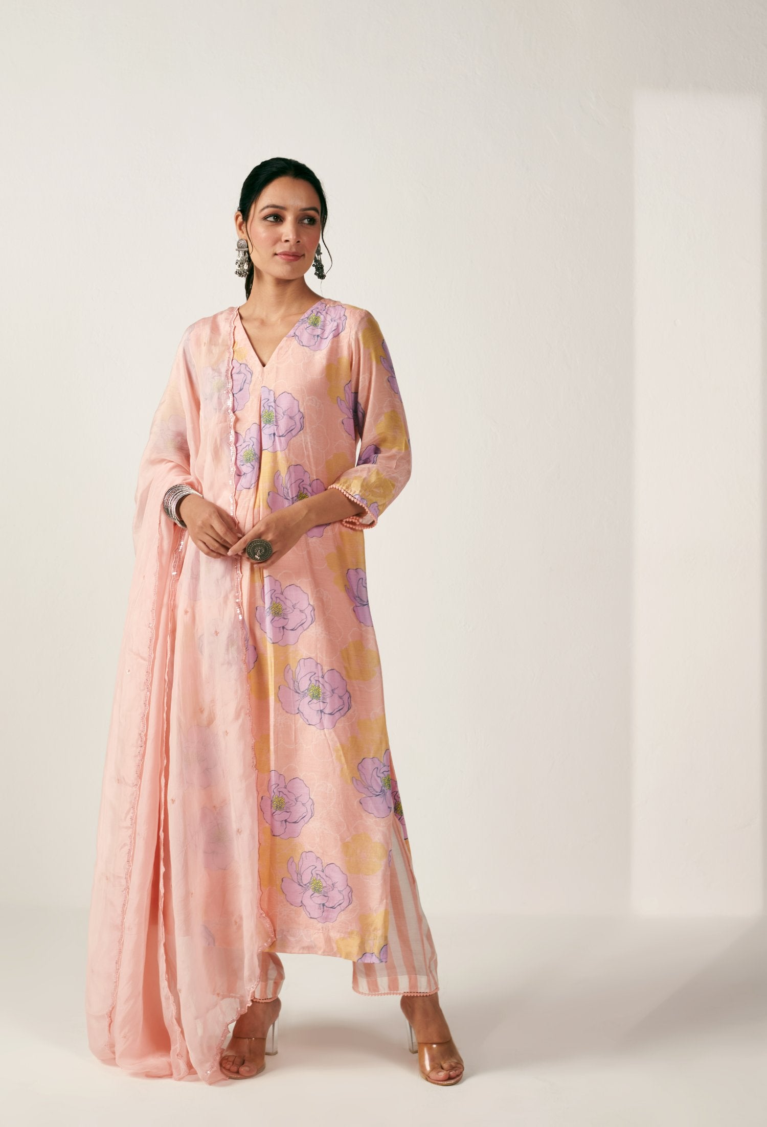 Bagicha blush pink kurta set of 3