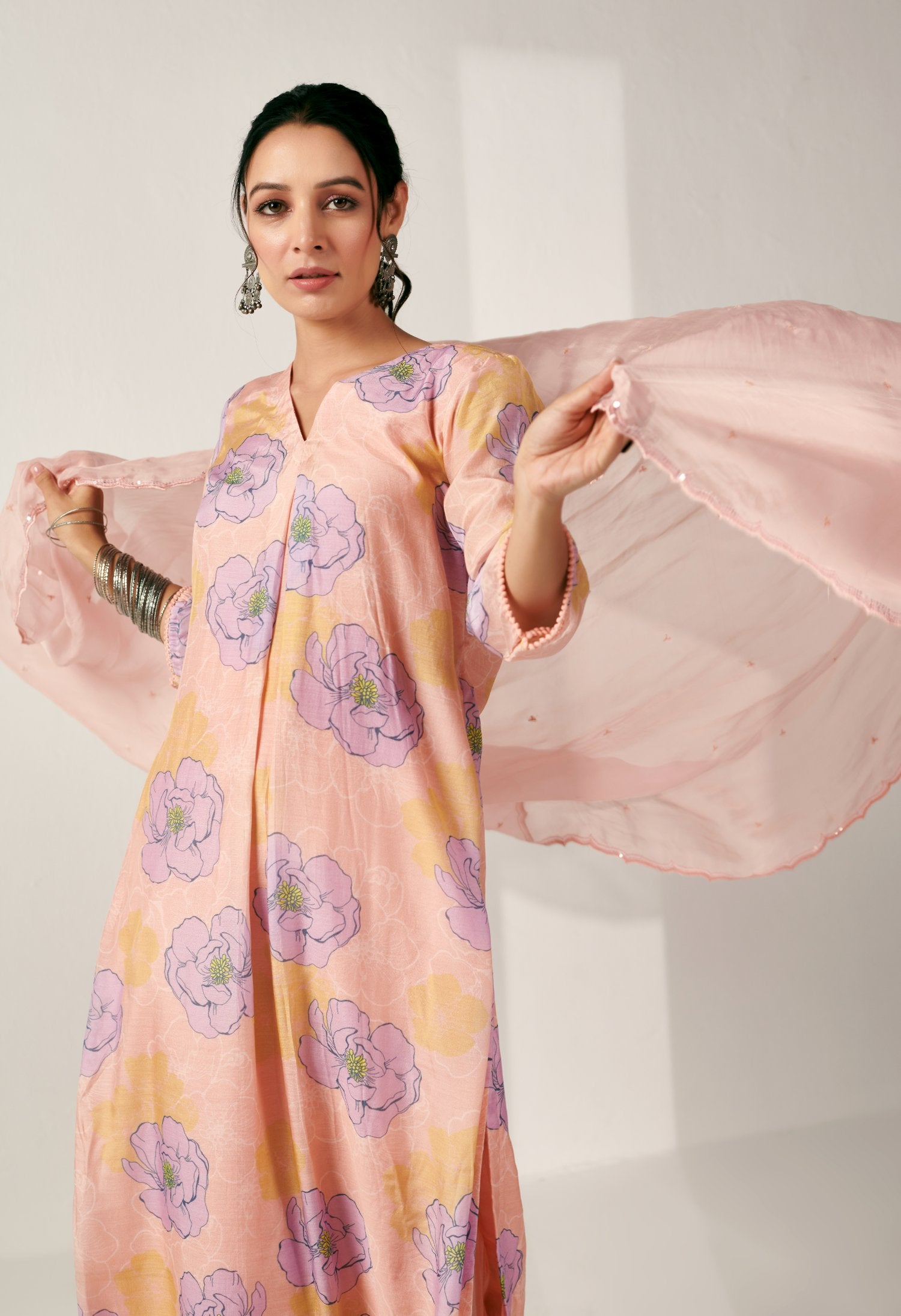 Bagicha blush pink kurta set of 3