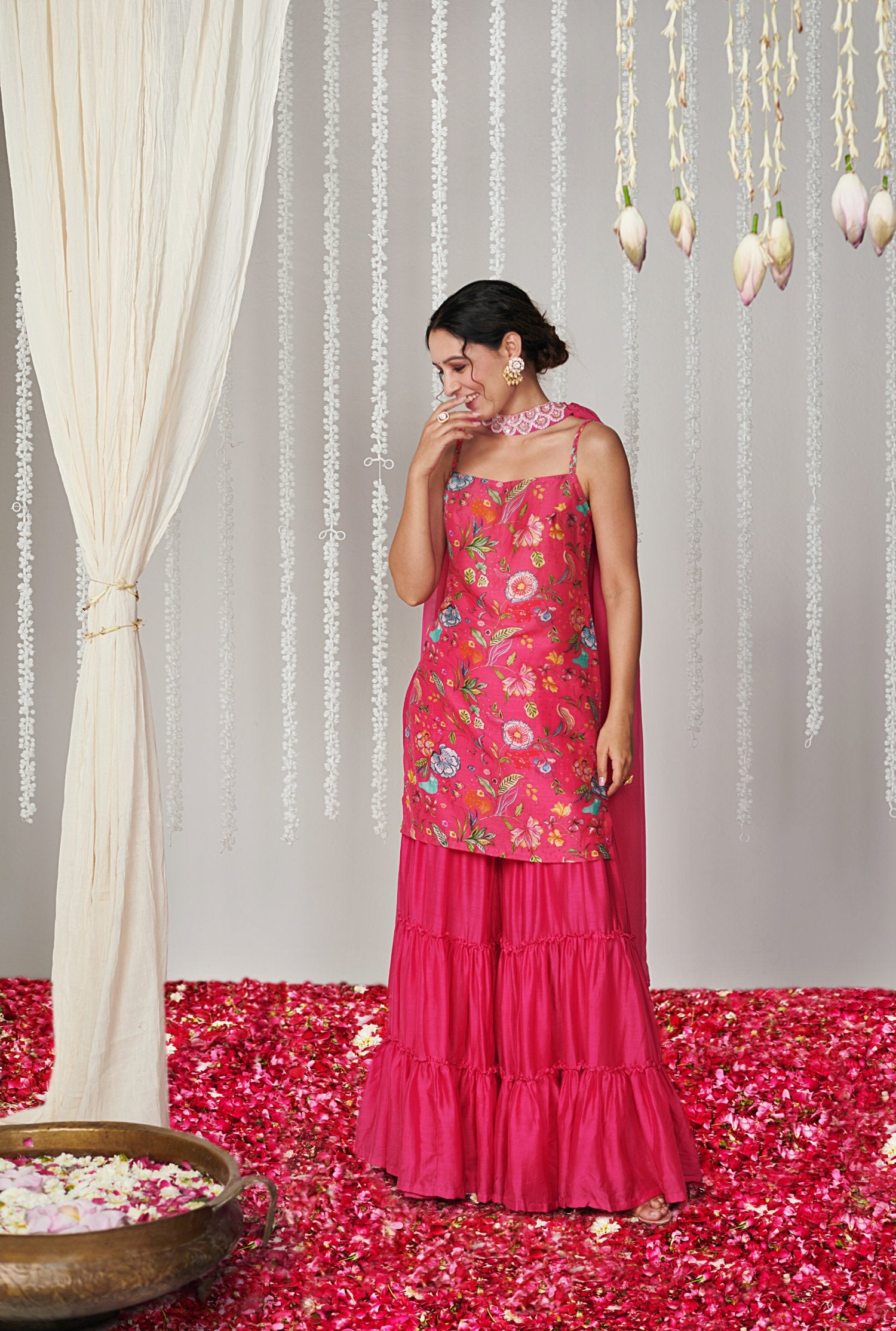 Bagicha hot pink sahara set set of 3