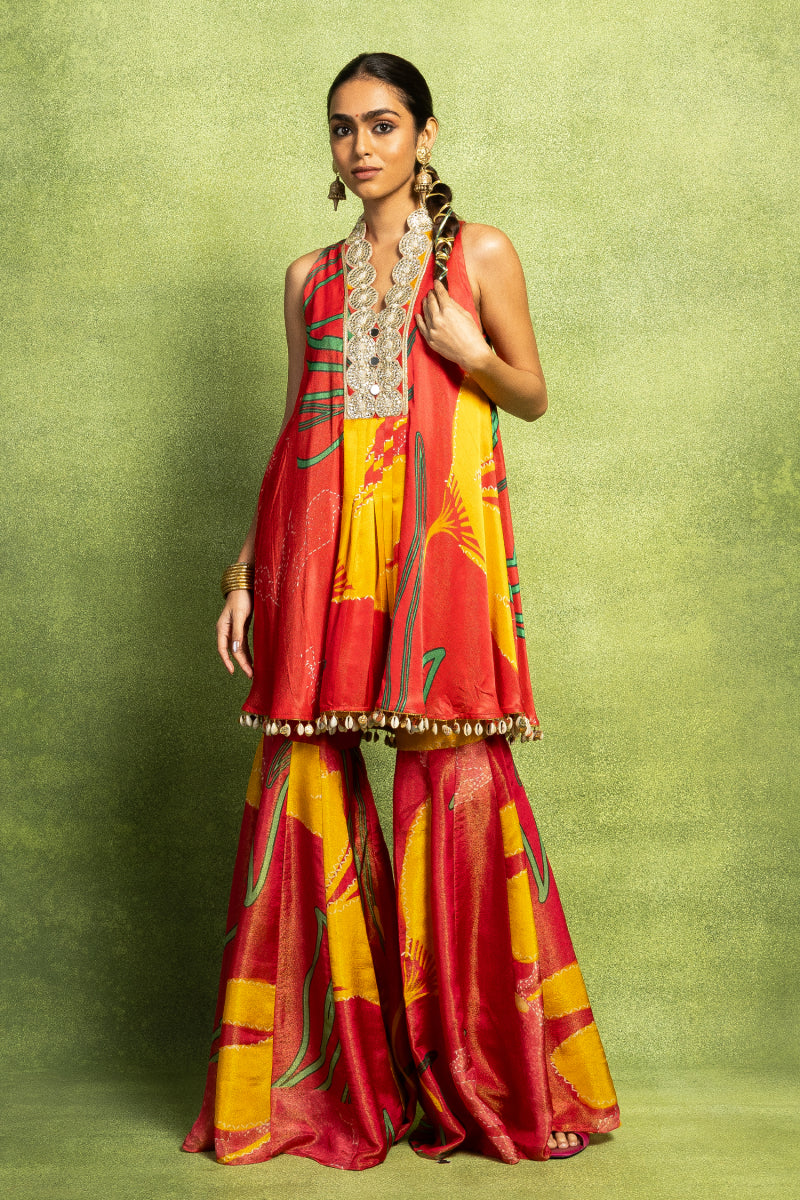 Kurta Set with Sharara Pants