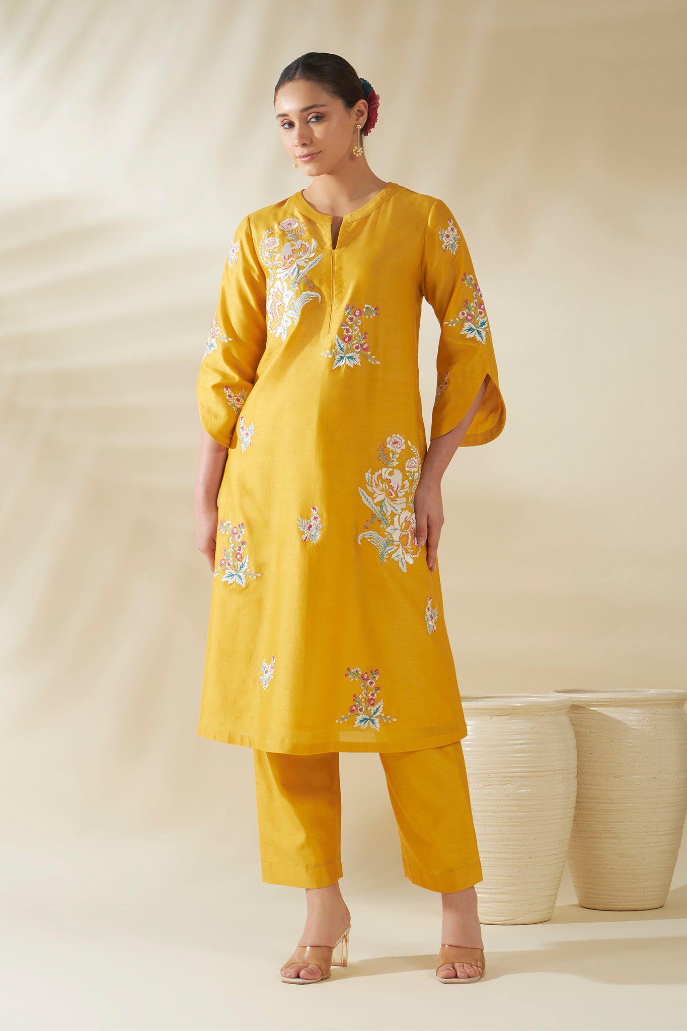 ORIGANI Yellow Elara Suit Set