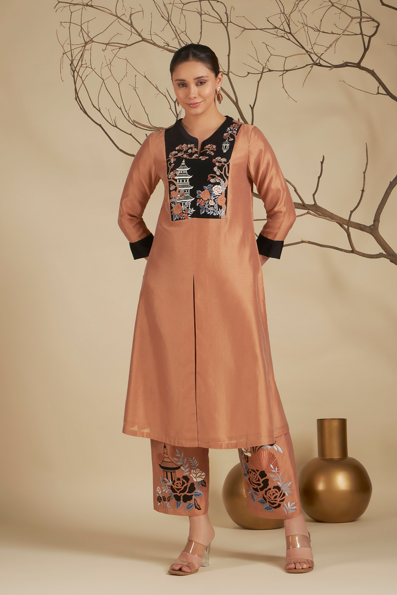 ORIGANI Peach Riva Suit Set