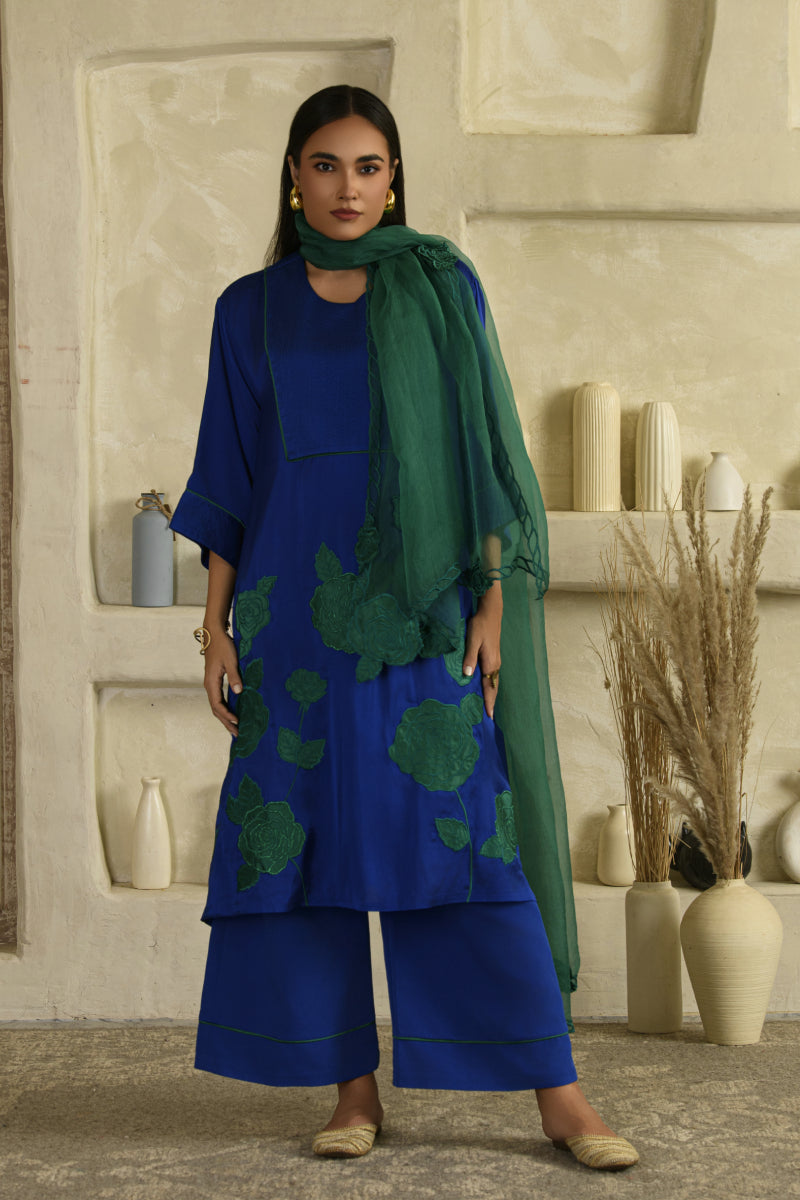 Gulabo Coord Set - Royal Blue