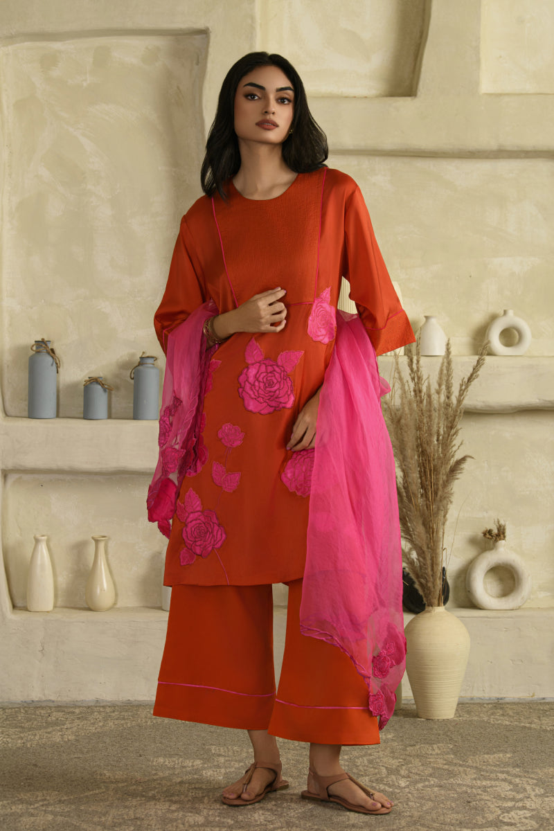 Gulabo Coord Set - Narangi