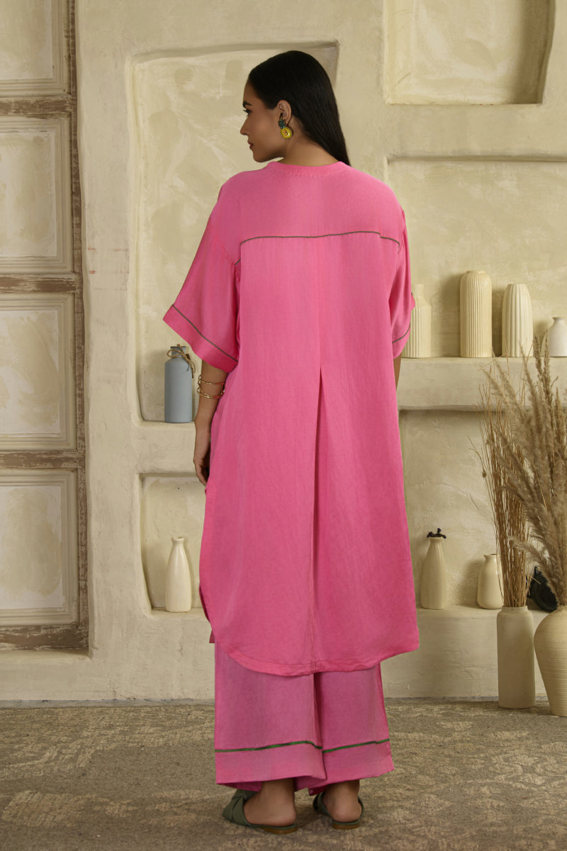 Rangrasiya Long Coord Set - Sharbati Pink