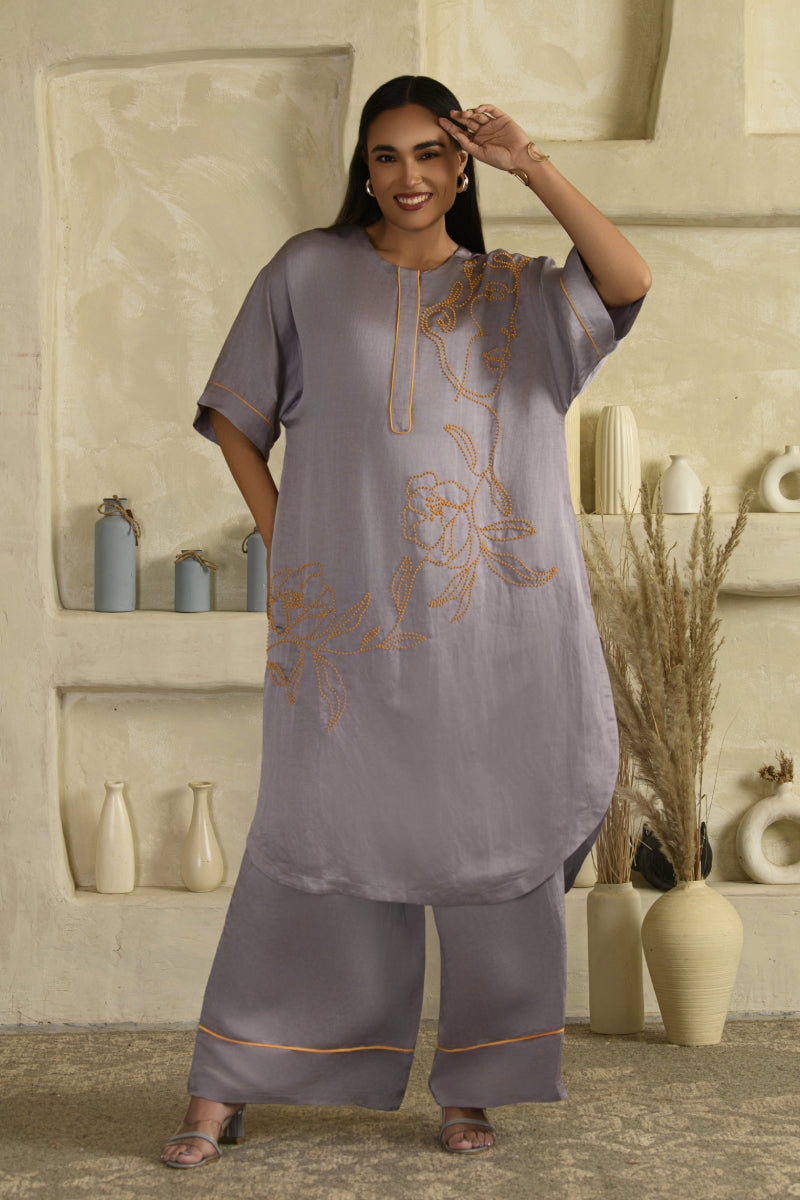 Rangrasiya Long Coord Set - Tarangi Lilac