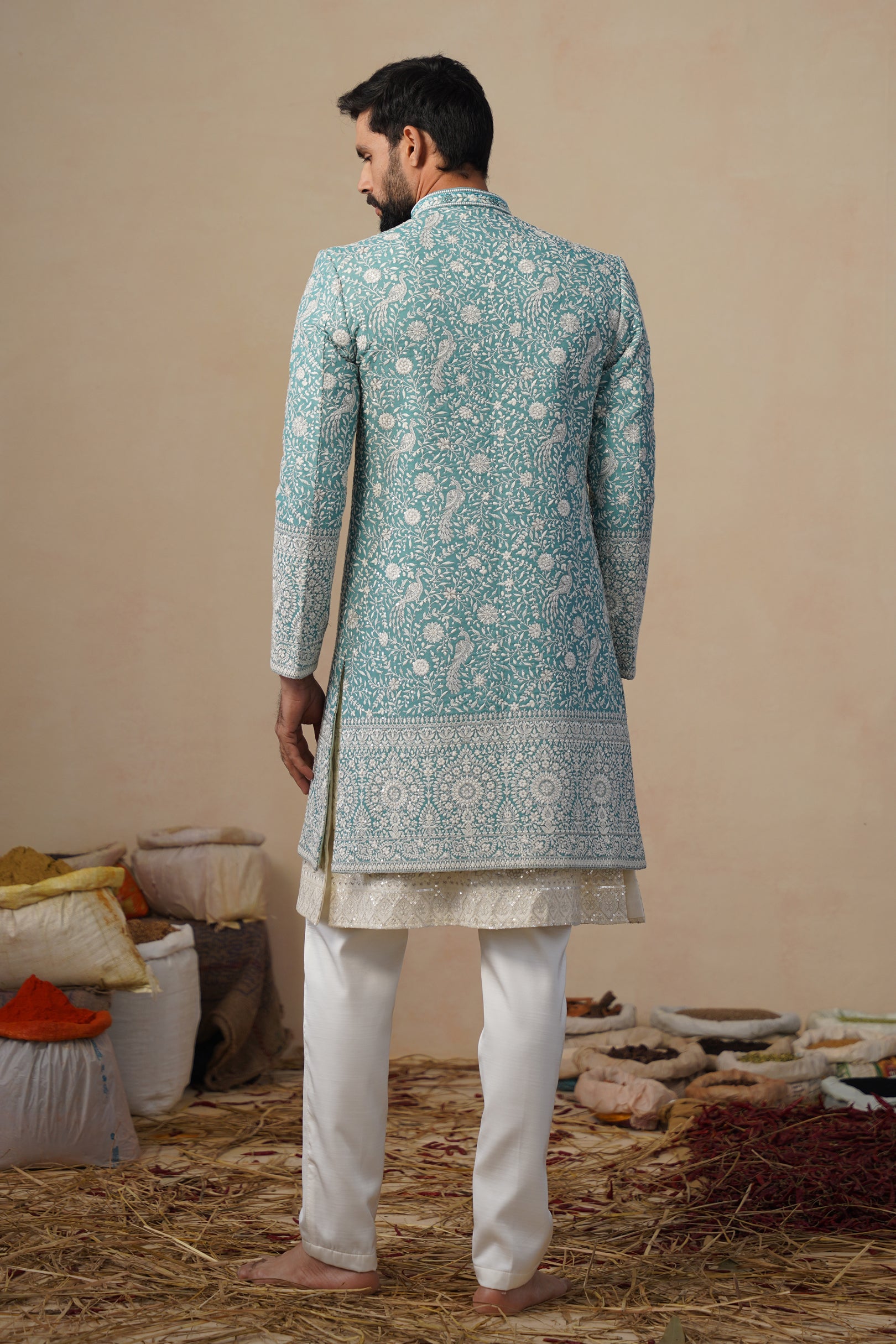 JAHAN SKYBLUE INDOWESTERN SET