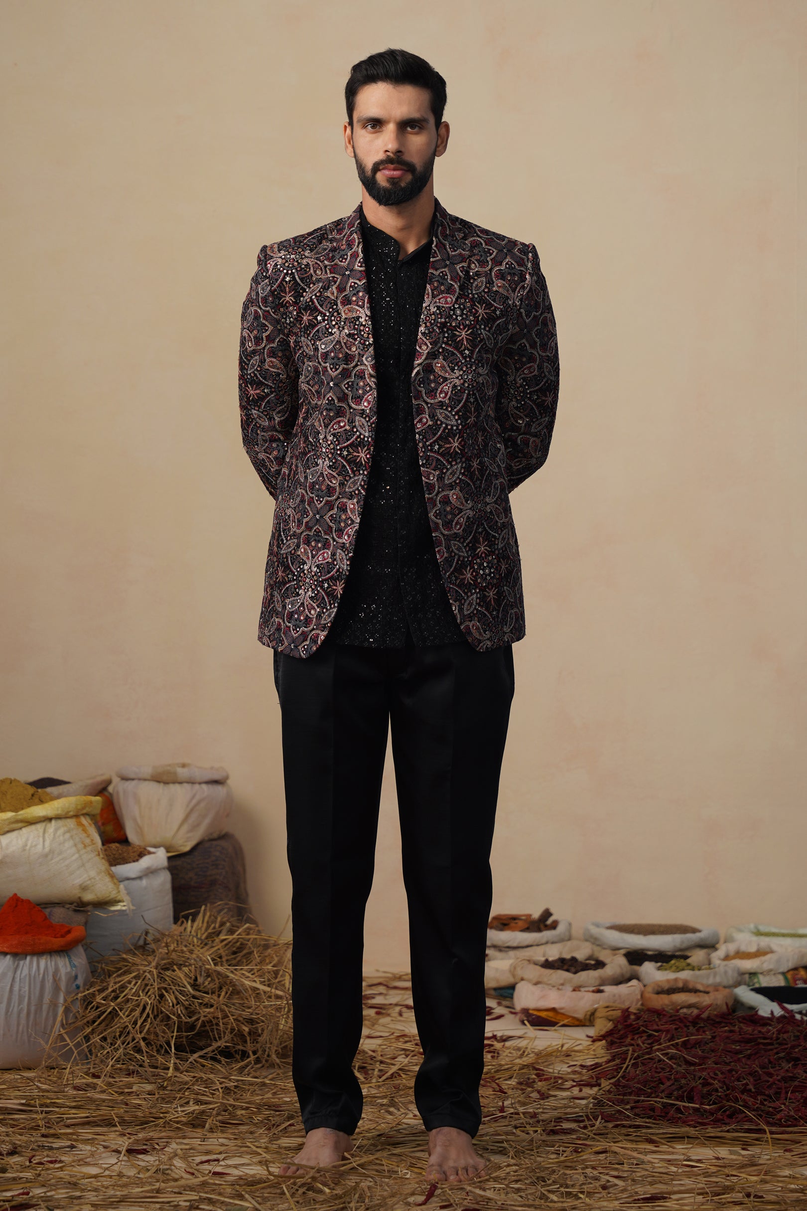 KARTIKEY BLACK BLAZER SET