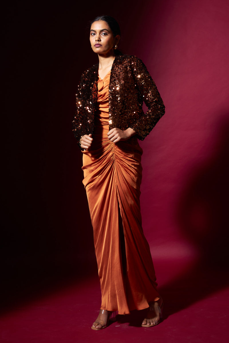 Mid- Length Sequin Jacket