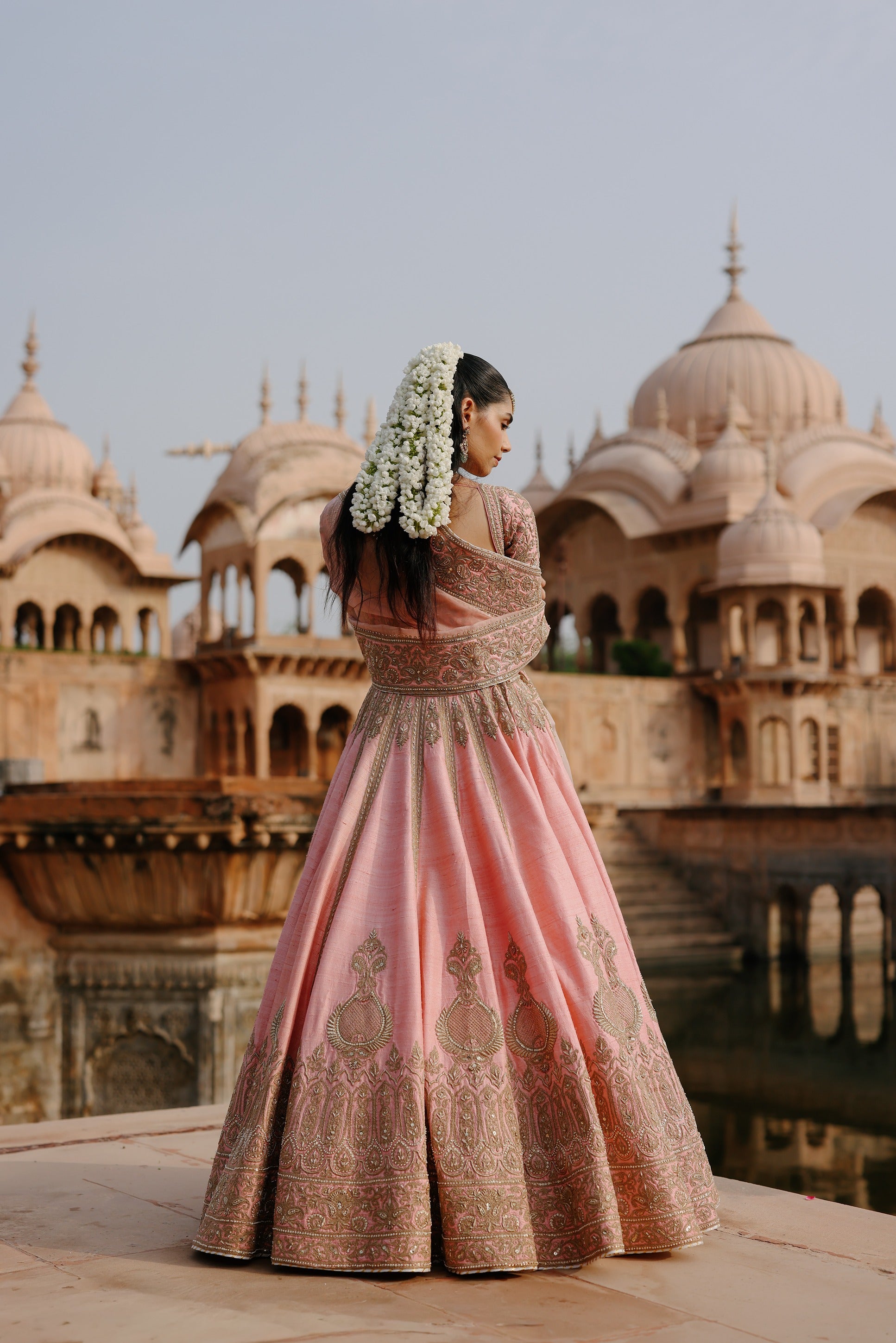 Jannah - Pink Lehenga Set with Blouse & Dupatta