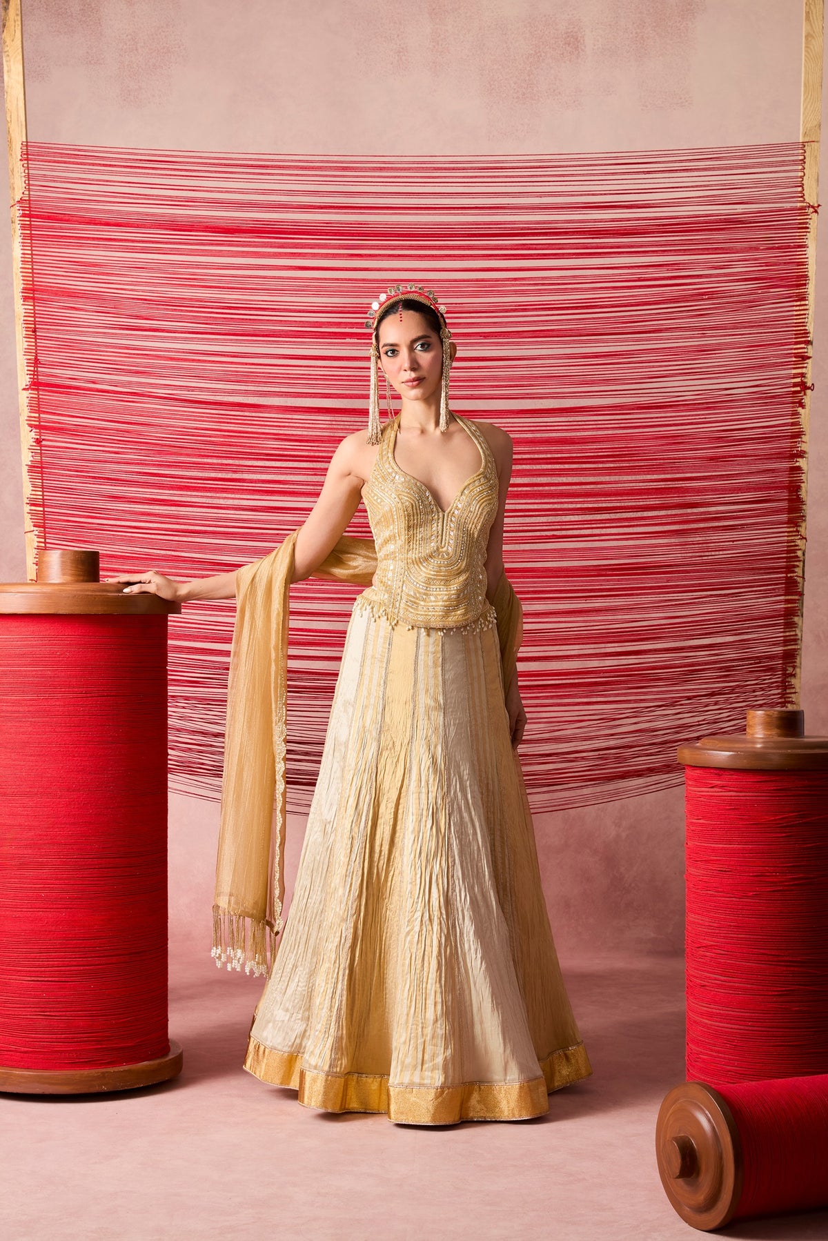 JUGNU GOLD LEHENGA