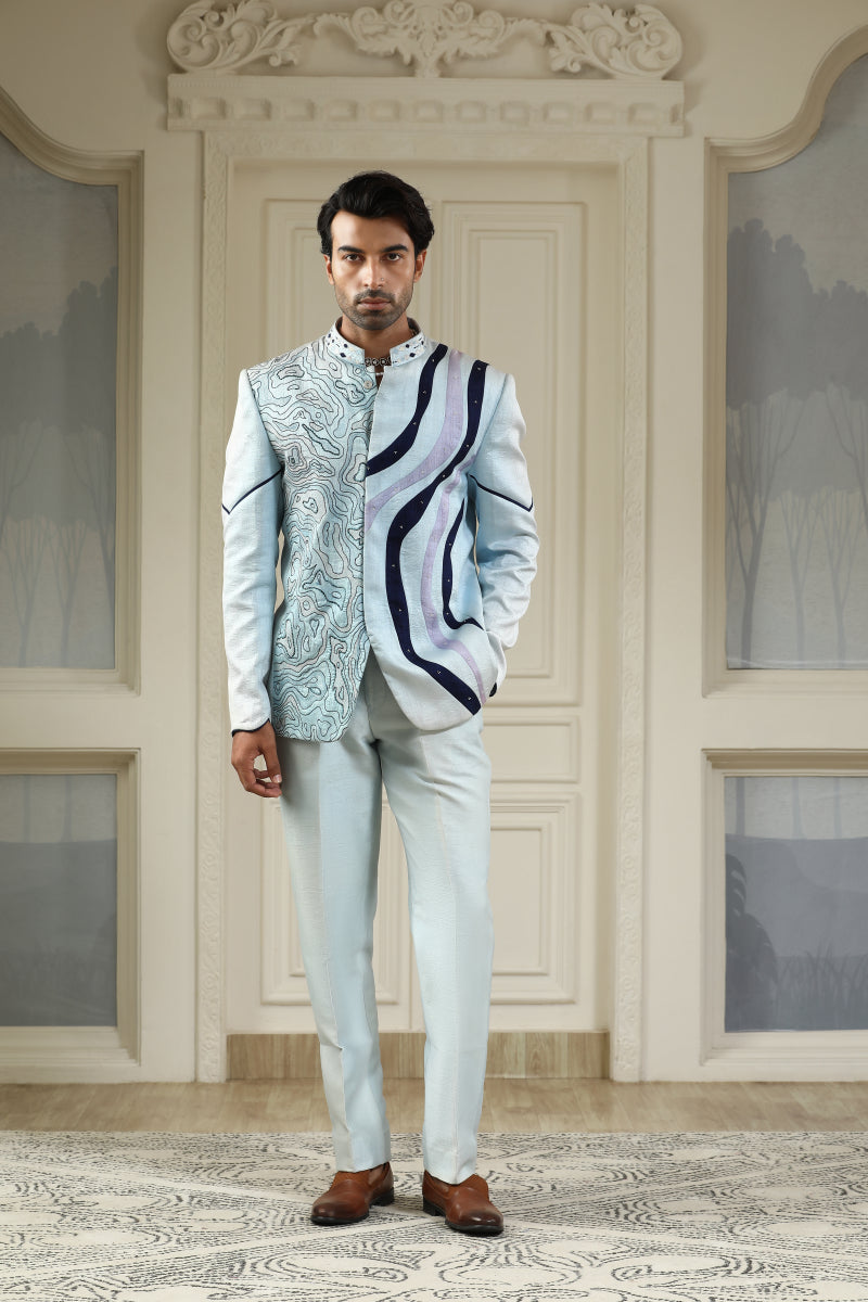 Neel Samudra Embroidered Bandhgala