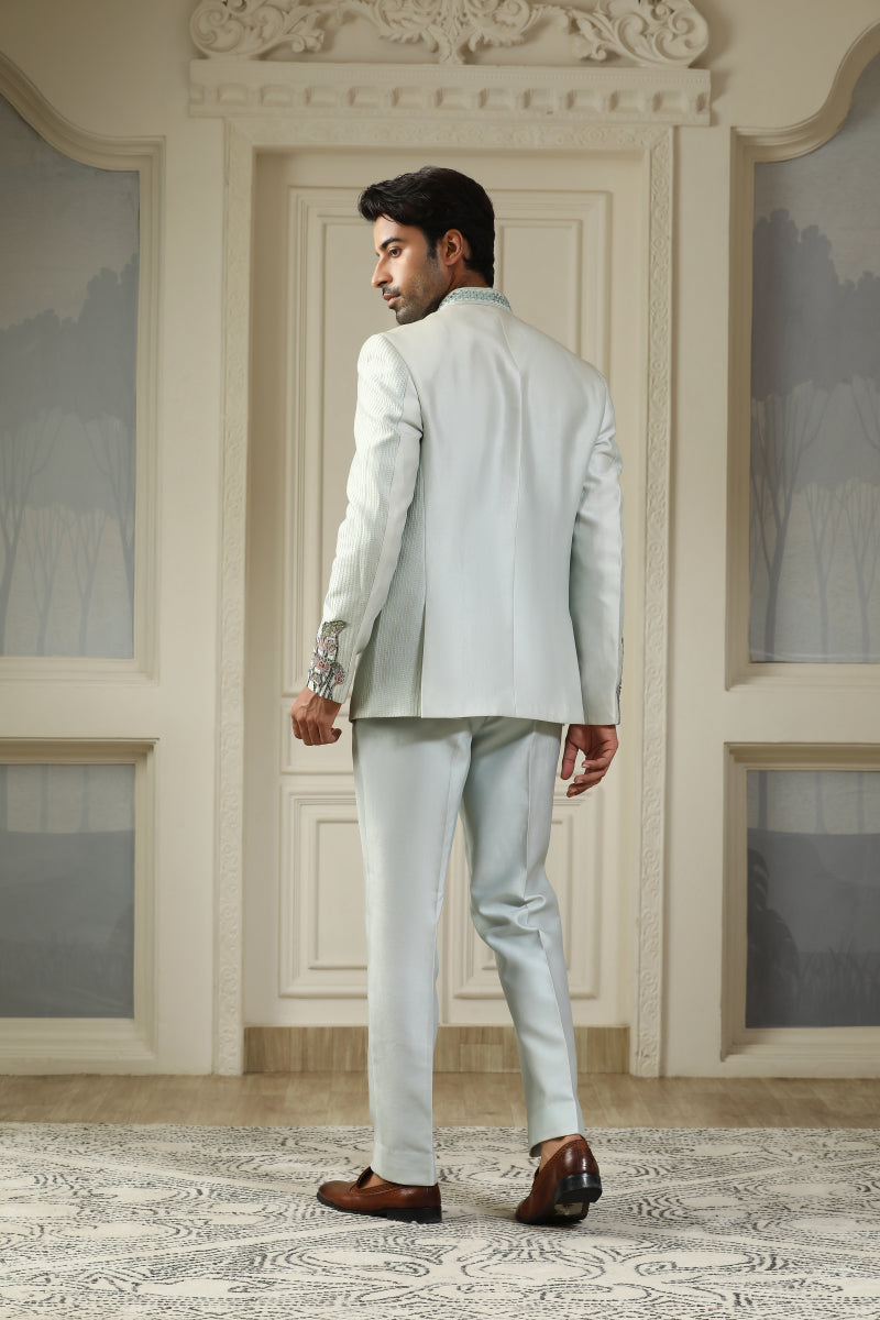 Kashti Handpainted Embroidered Bandhgala Set