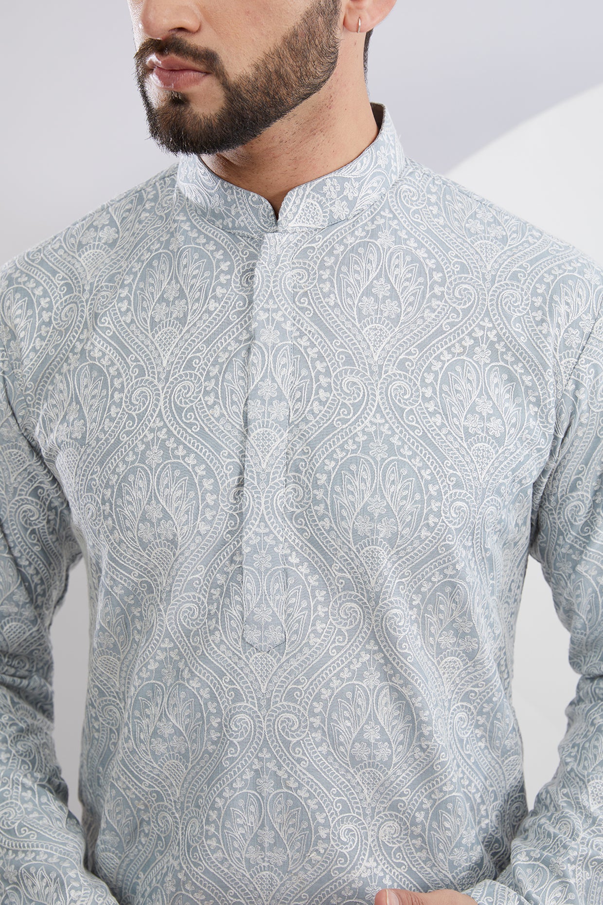 Sierra Blue Embroidered Kurta