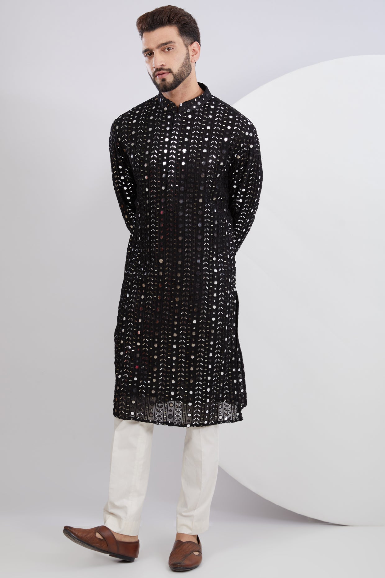 Black Mirrorwork Kurta