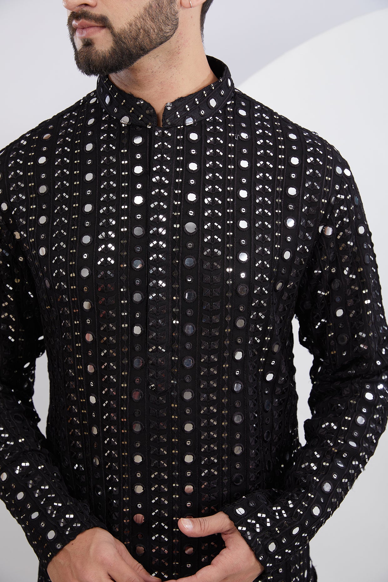 Black Mirrorwork Kurta