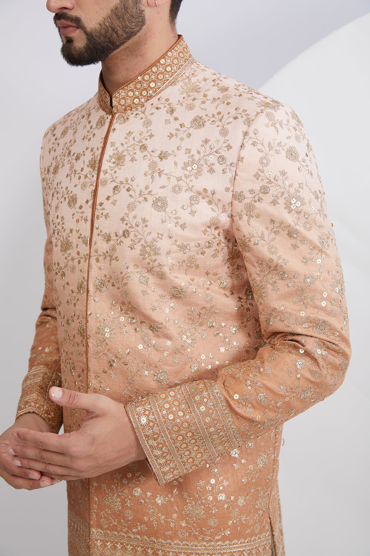 Classic ombre shaded Embroidered Sherwani