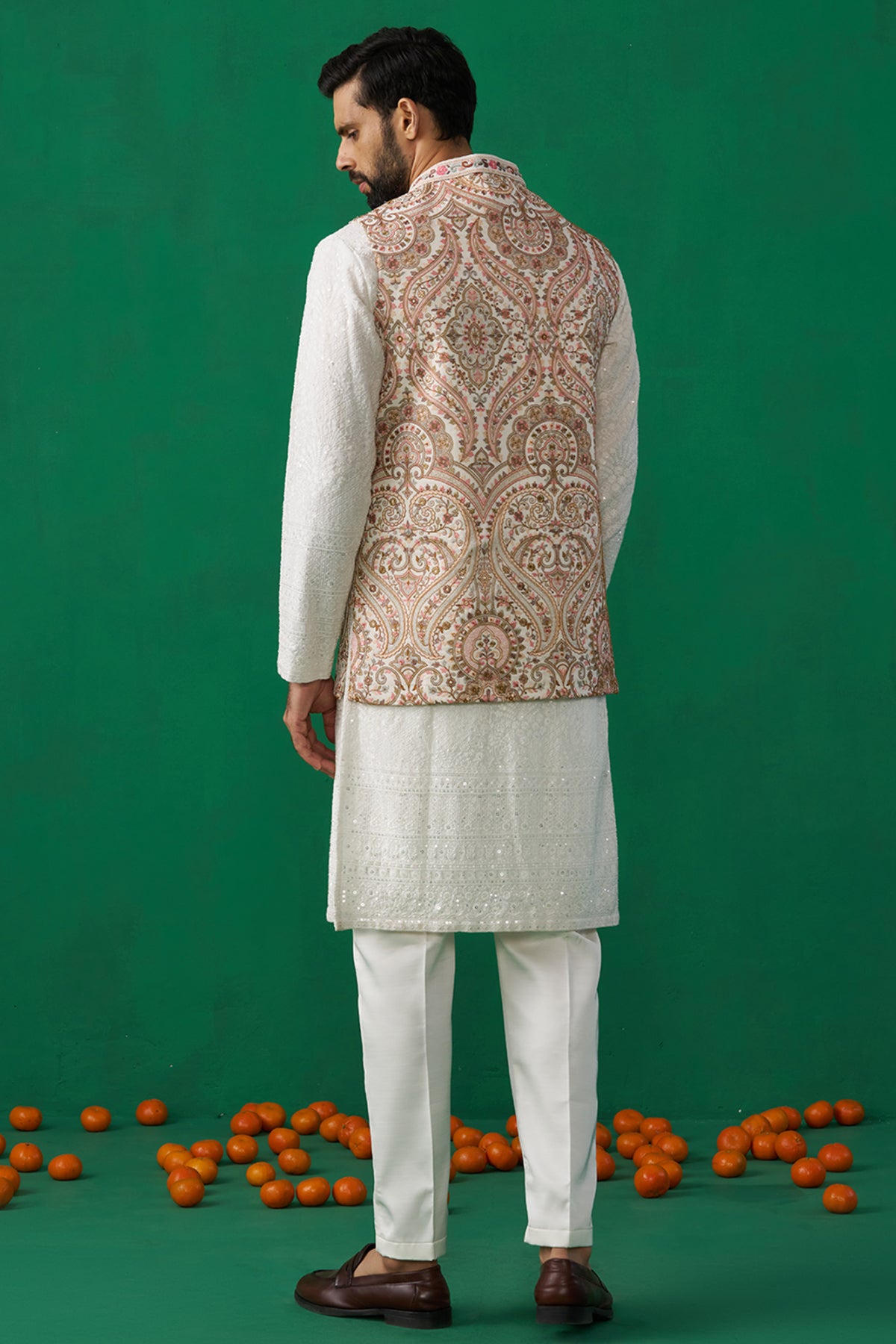 KASHMIRI MIRROR KURTA JACKET SET