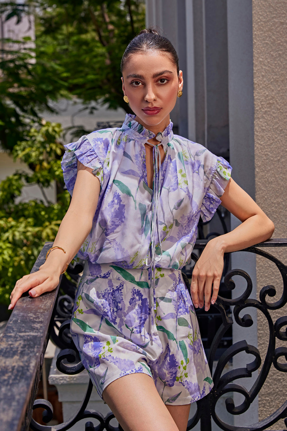 PRINTED TOP & SHORTS SET